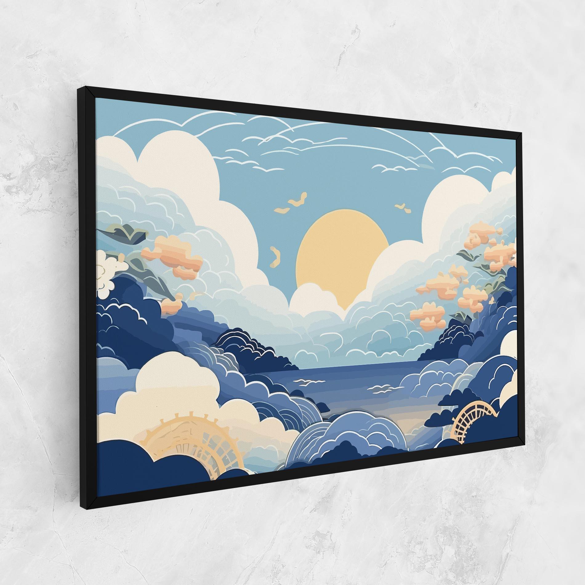 Leinwandbild Big White Clouds mockup 1