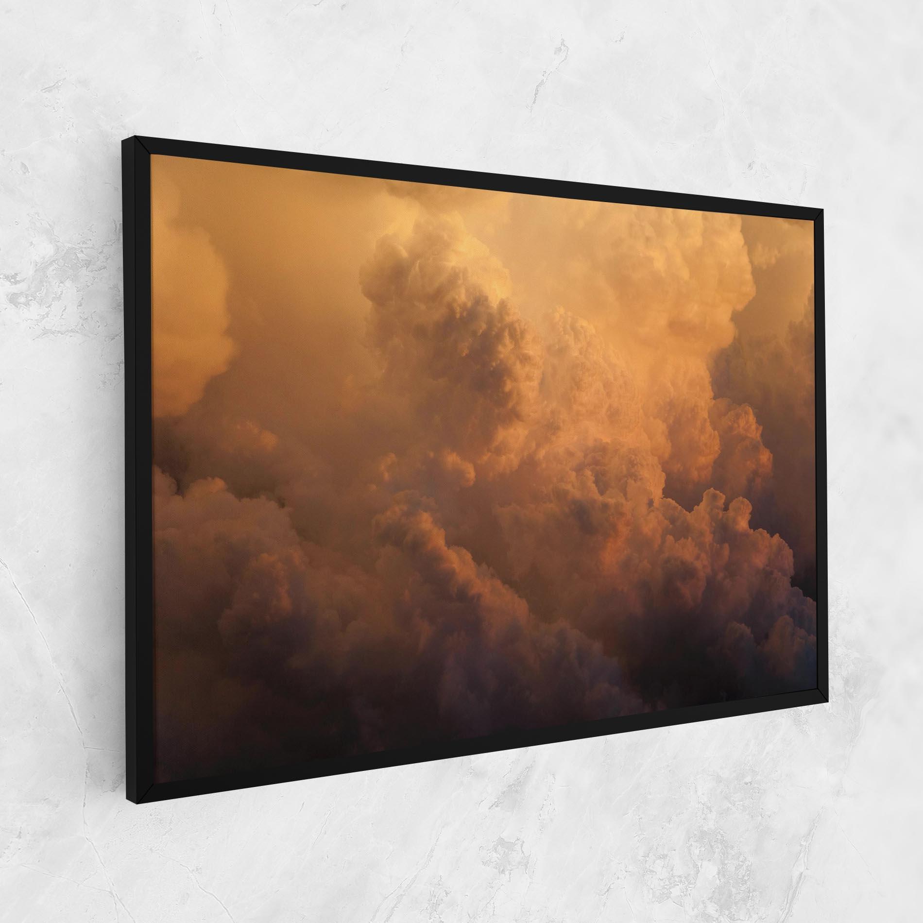 Leinwandbild Brown Orange Clouds mockup 1
