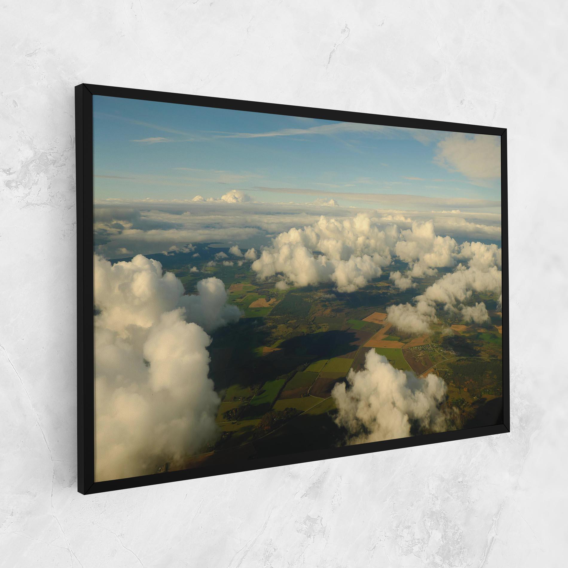 Leinwandbild Clouds View From Plane mockup 1