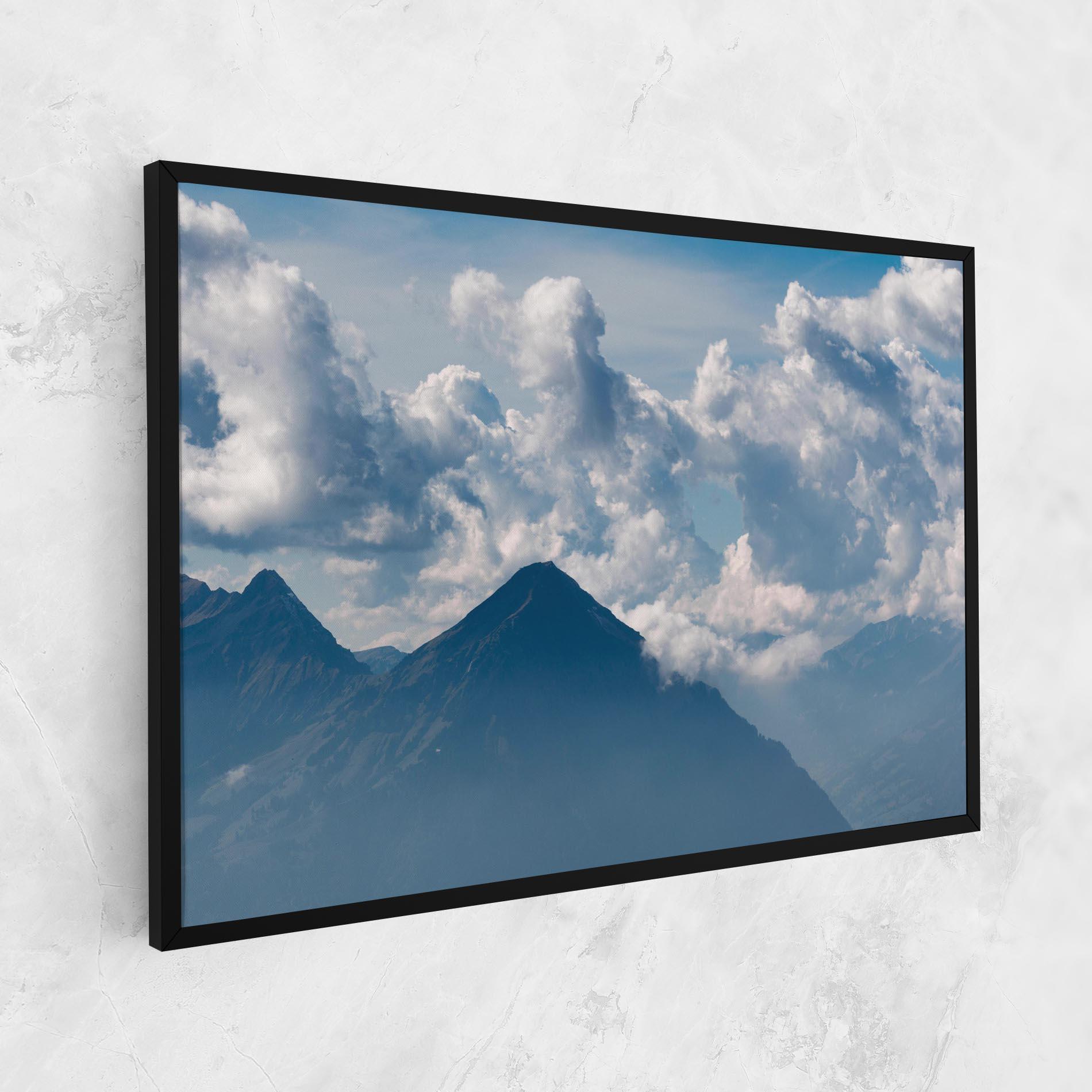 Leinwandbild Cloudy View Mountain mockup 1