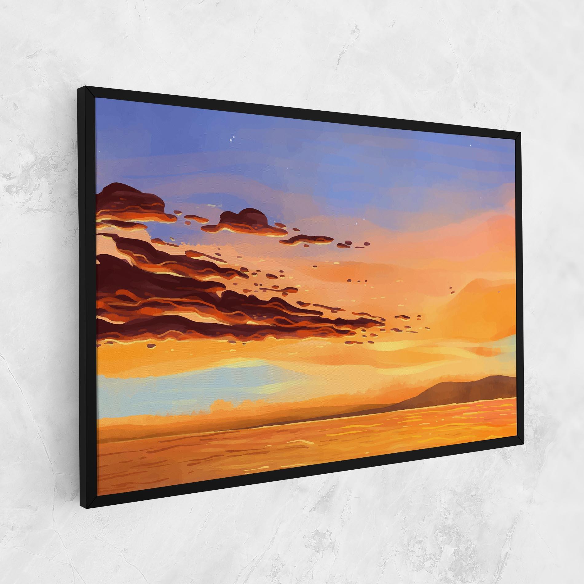 Leinwandbild Dark Cloud Sunset mockup 1