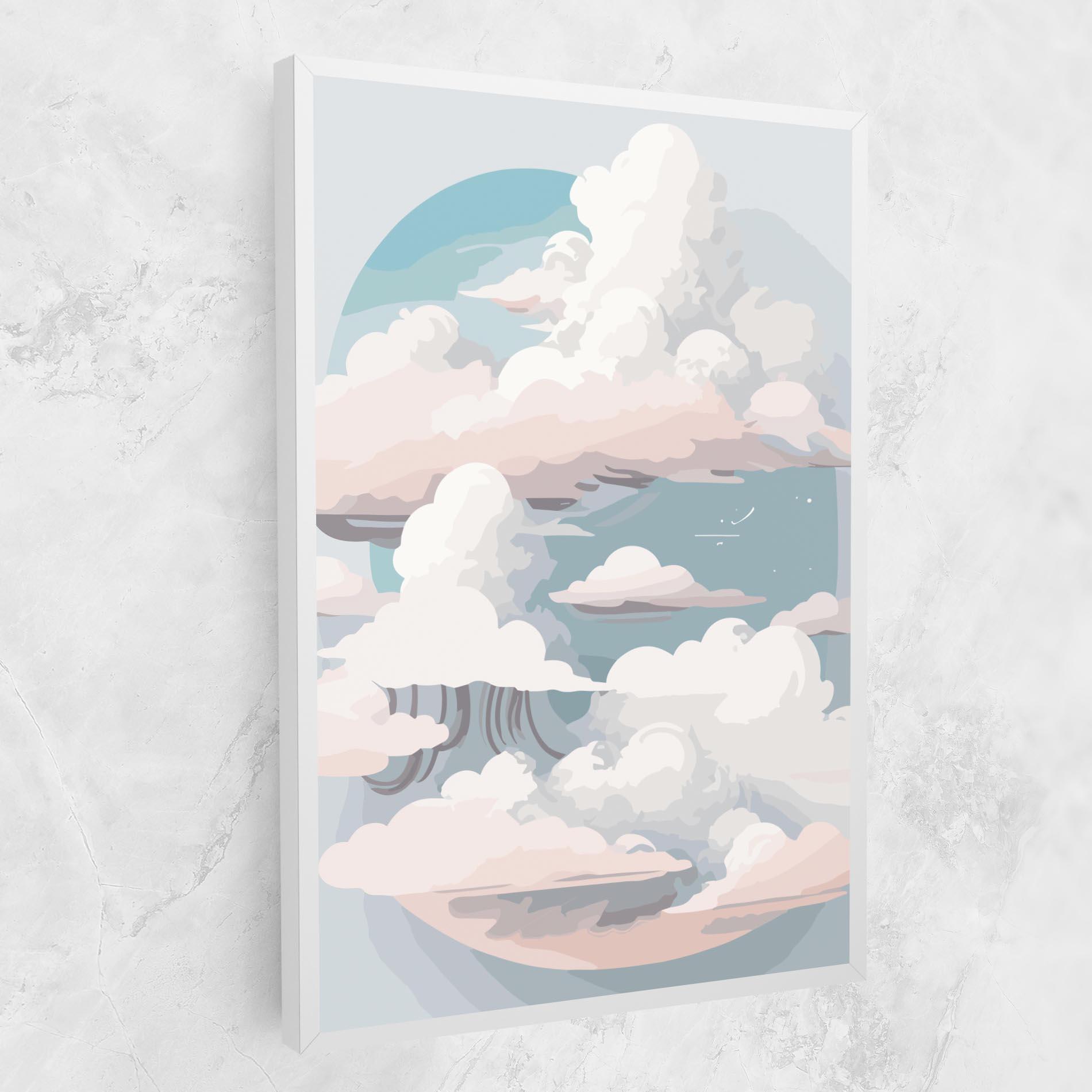 Leinwandbild Cloud White Art mockup 1