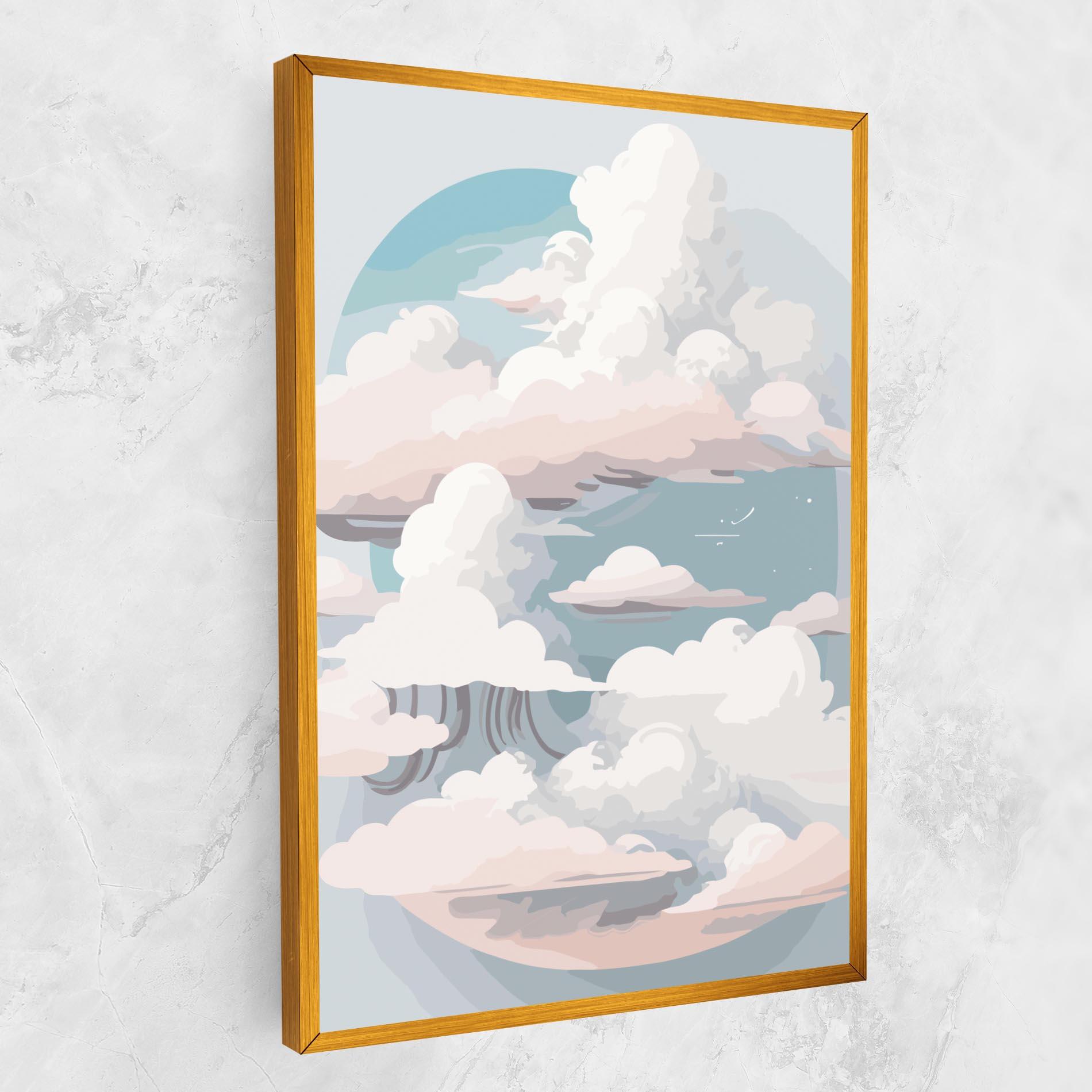 Leinwandbild Cloud White Art mockup 1