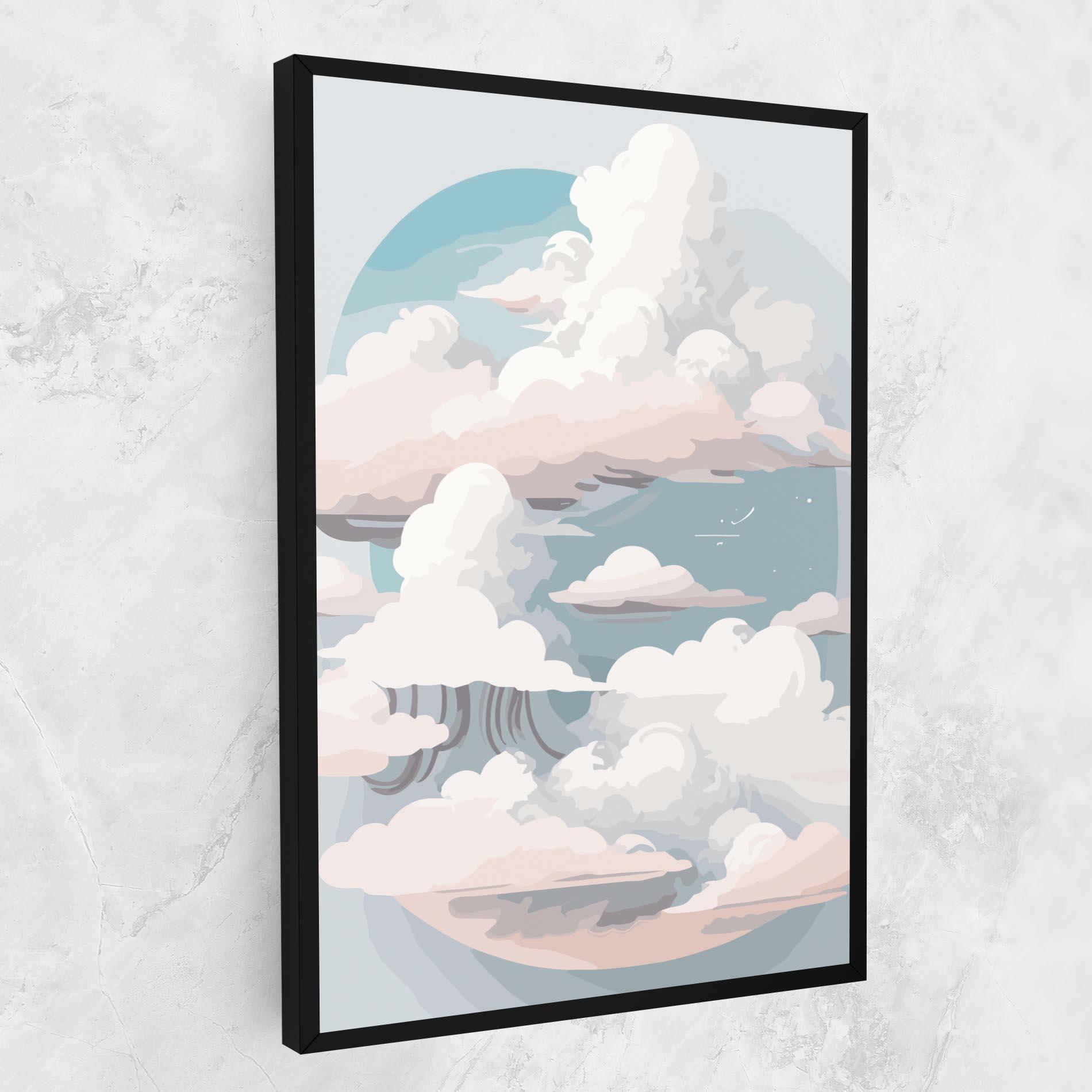 Leinwandbild Cloud White Art mockup 1