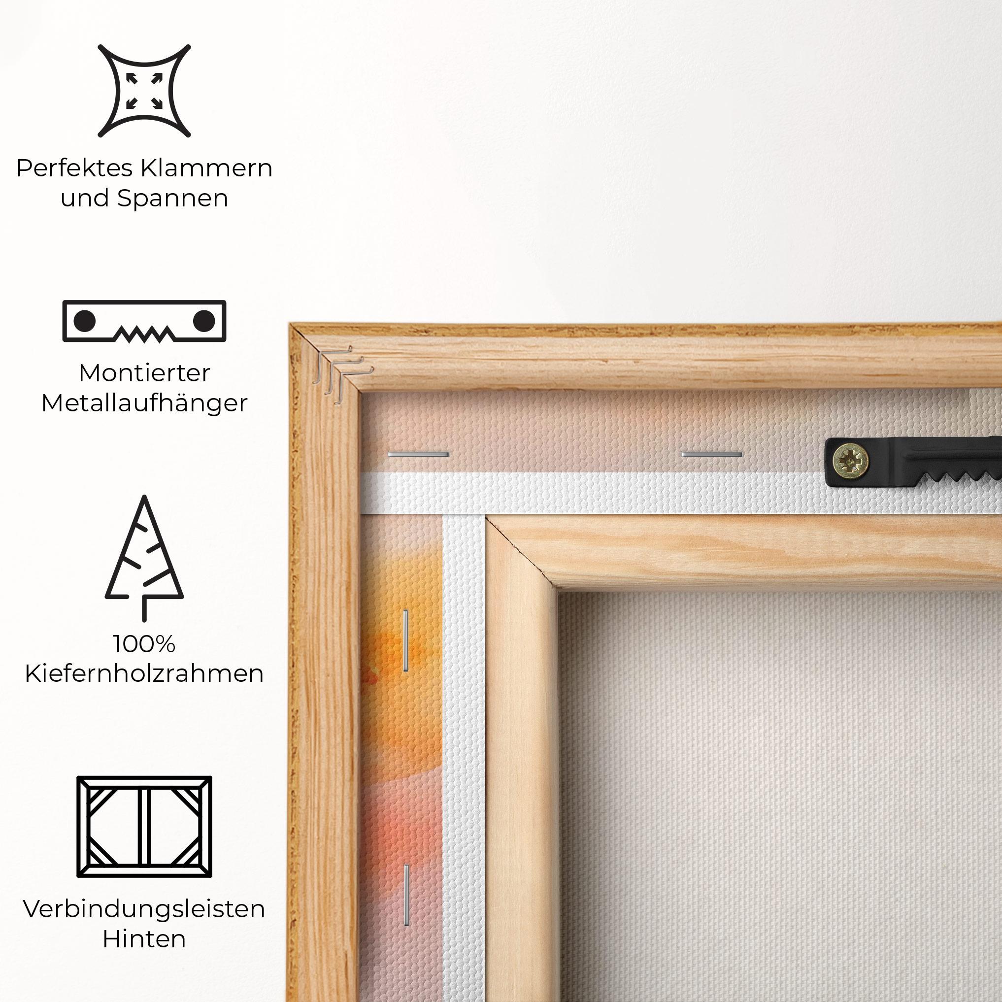 Leinwandbild Abstract Orange Cloud mockup 5