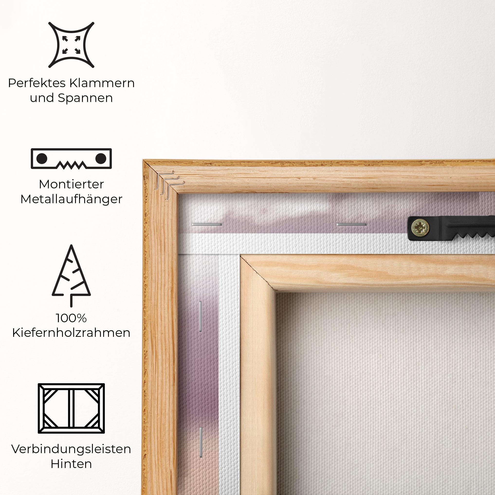 Leinwandbild Clouds Text Cream mockup 5