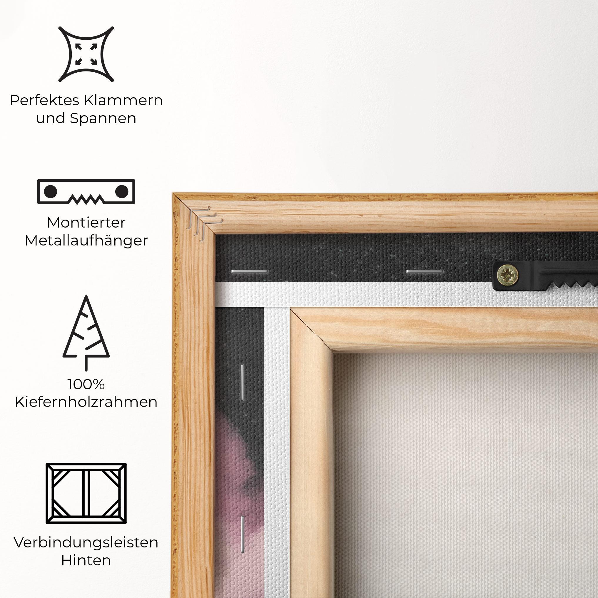 Leinwandbild Clouds Watercolor Purple mockup 5