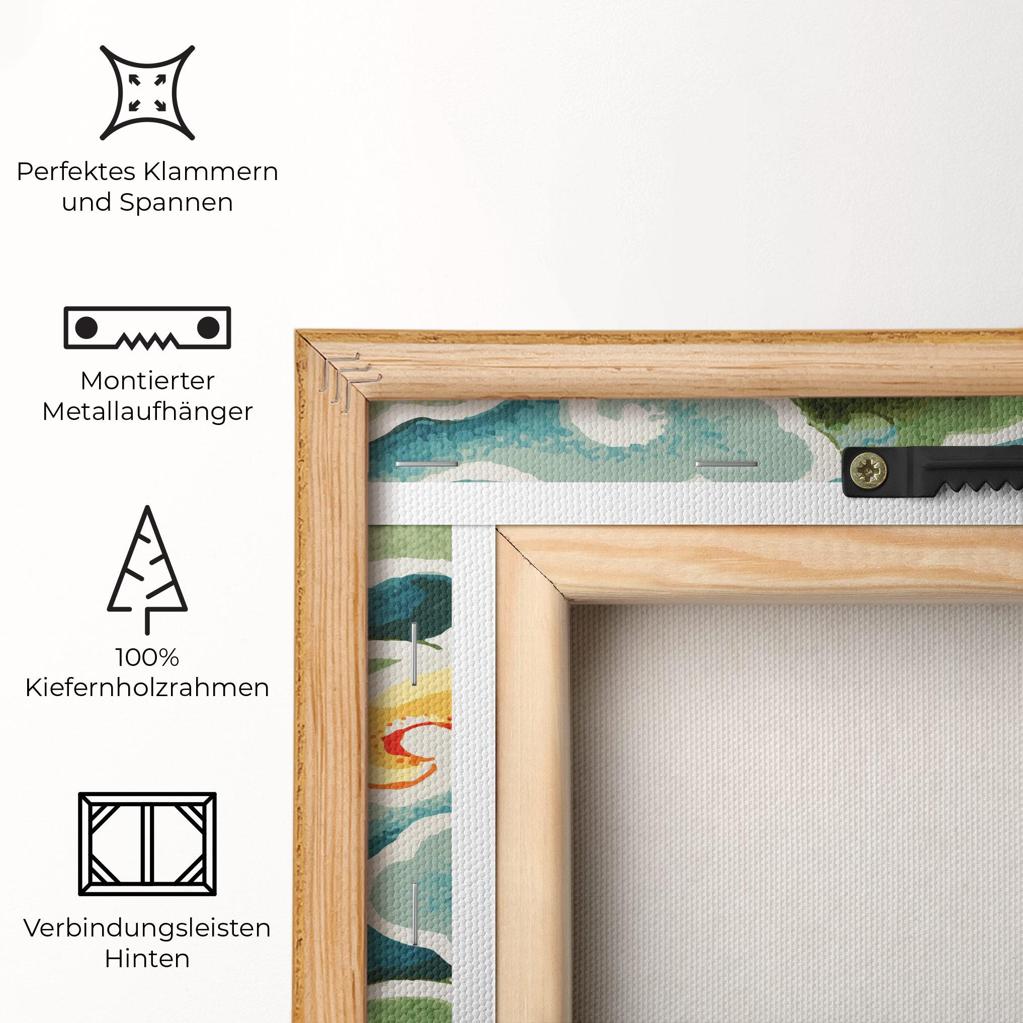 Leinwandbild Green Blue Clouds mockup 5