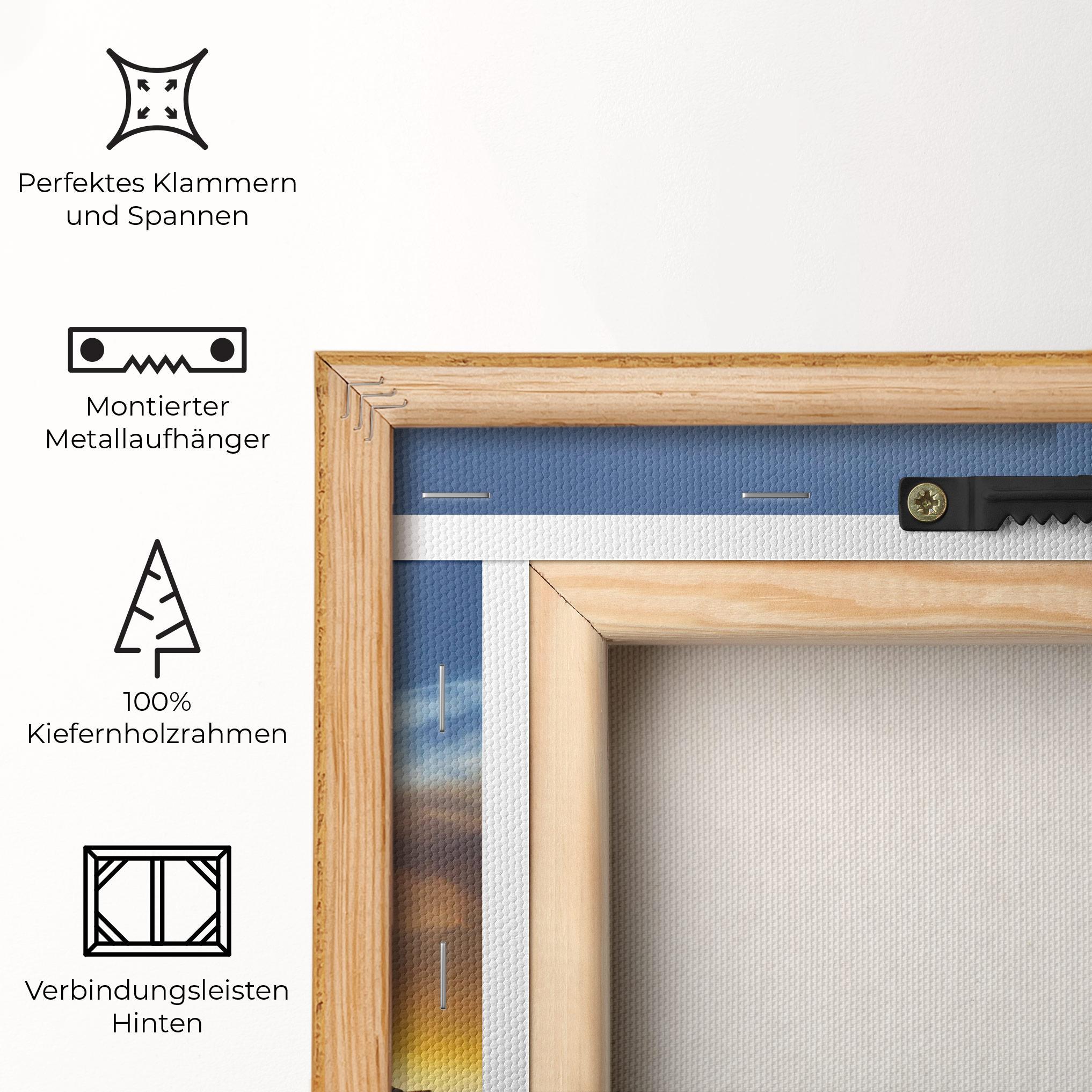 Leinwandbild Mountain Silhouette Sunrise mockup 5