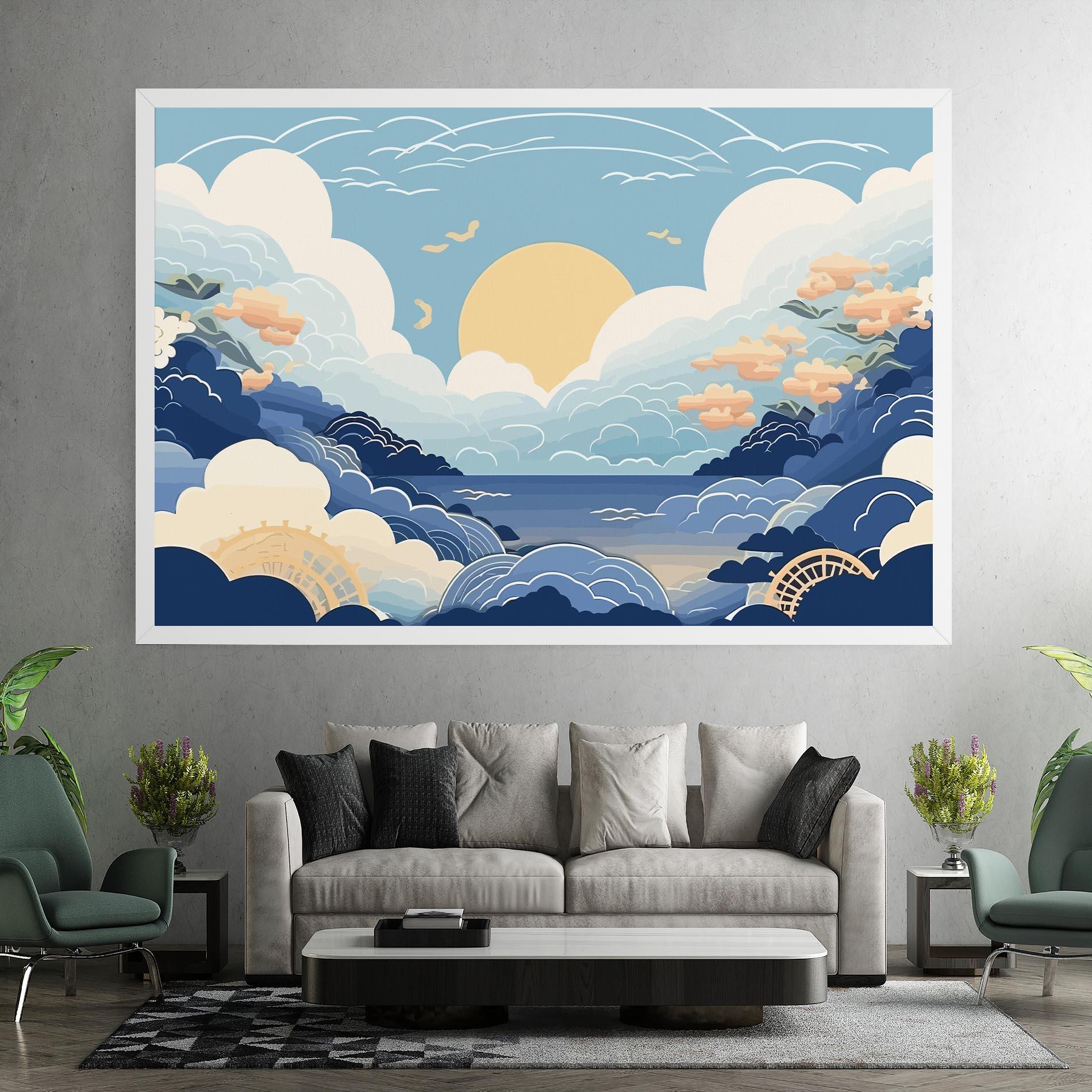 Leinwandbild Big White Clouds mockup 7