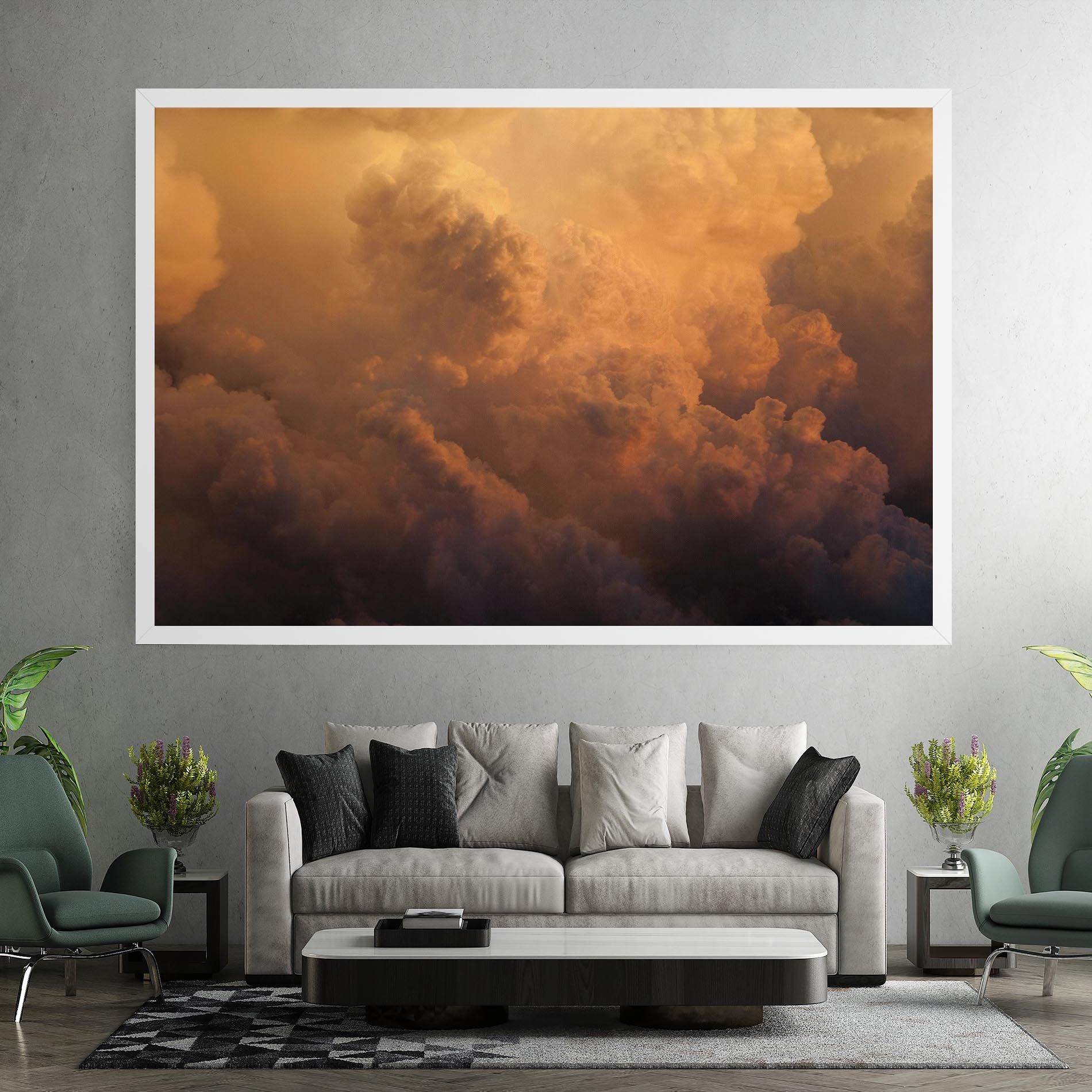 Brown Orange Clouds mockup 7