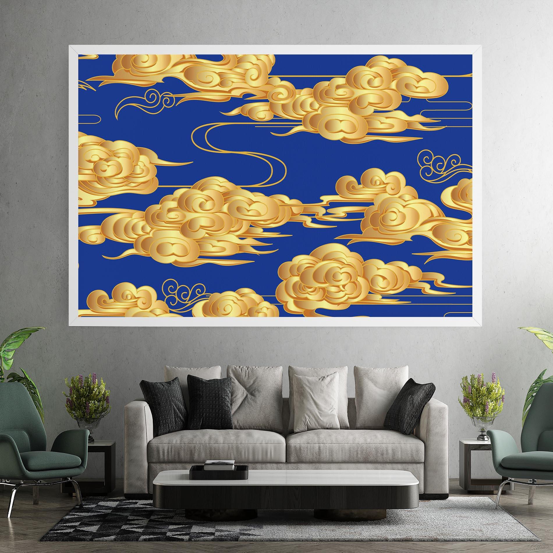 Leinwandbild Gold Clouds mockup 7