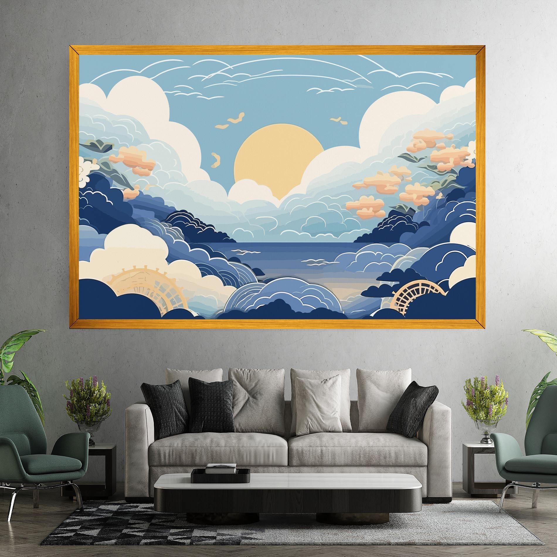 Leinwandbild Big White Clouds mockup 7