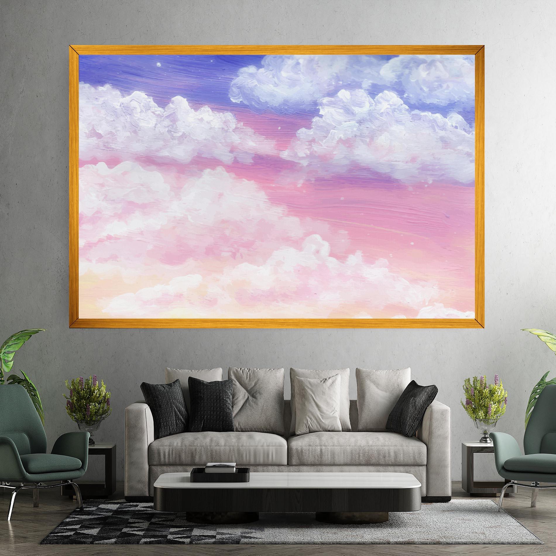 Leinwandbild Cloud Paint Texture mockup 7