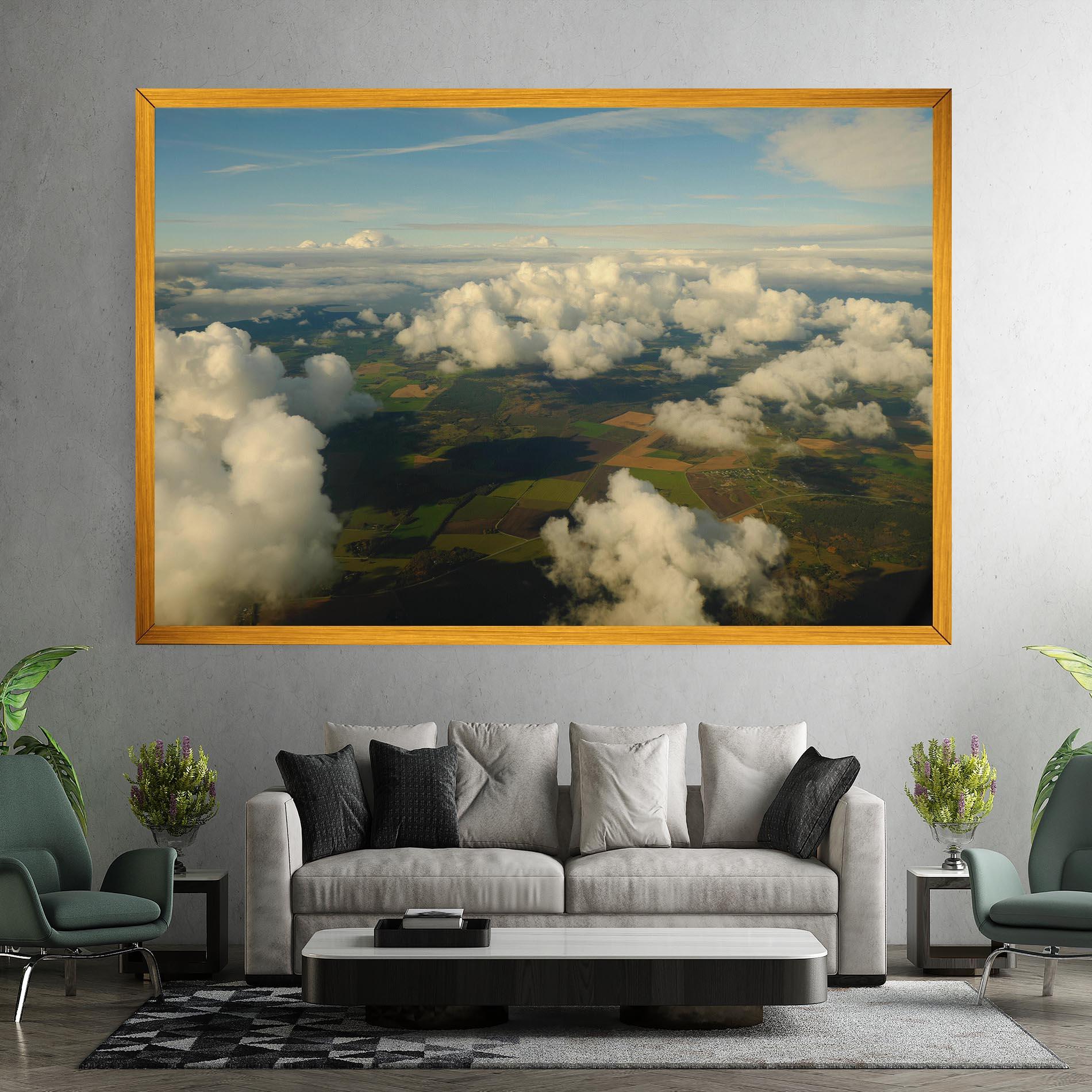 Leinwandbild Clouds View From Plane mockup 7