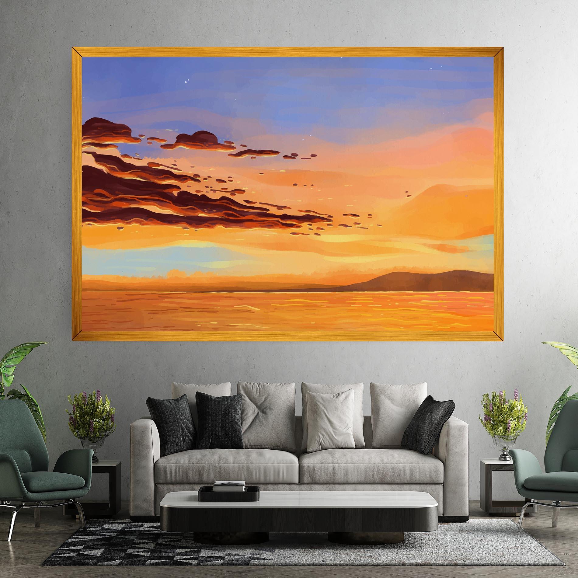 Leinwandbild Dark Cloud Sunset mockup 7