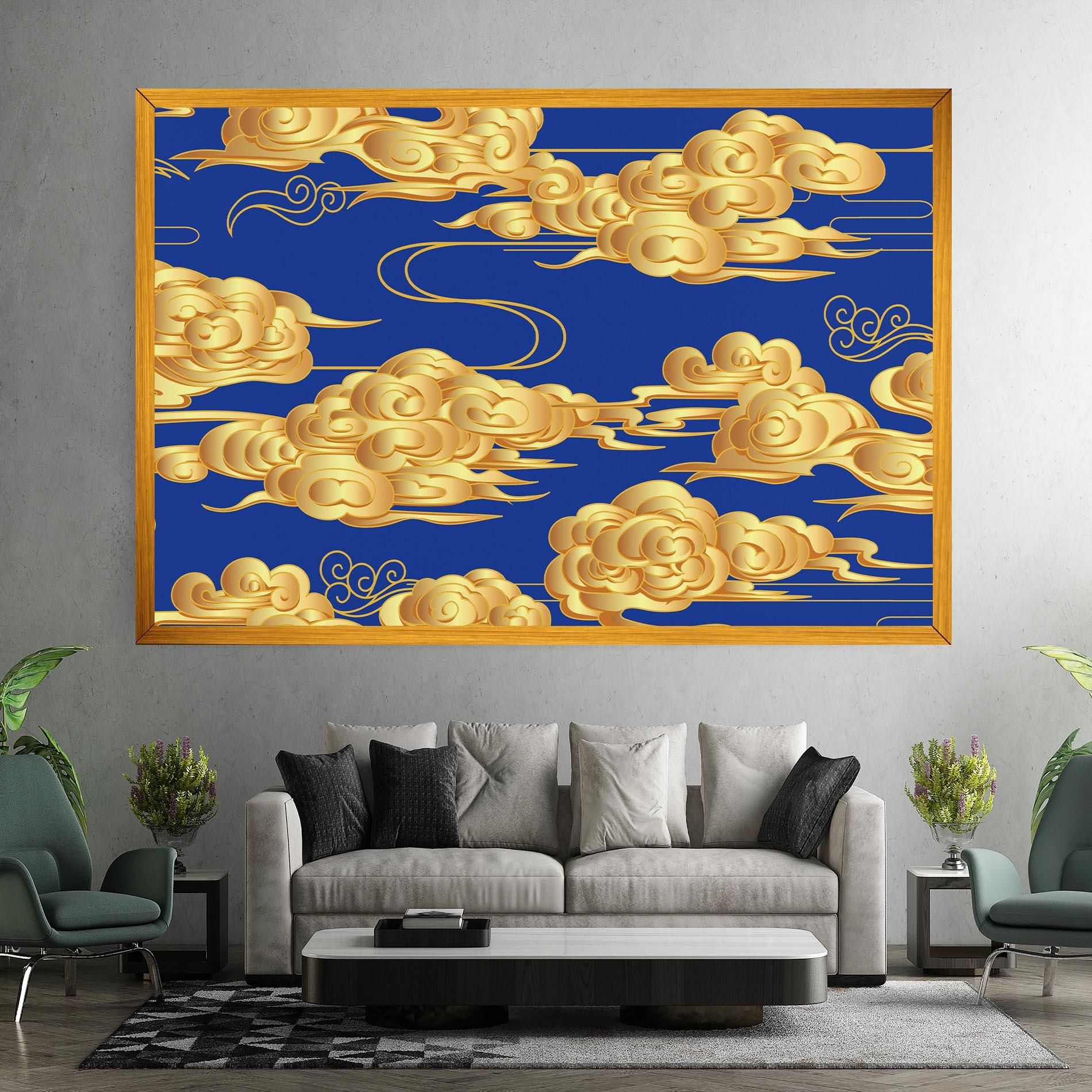 Leinwandbild Gold Clouds mockup 7