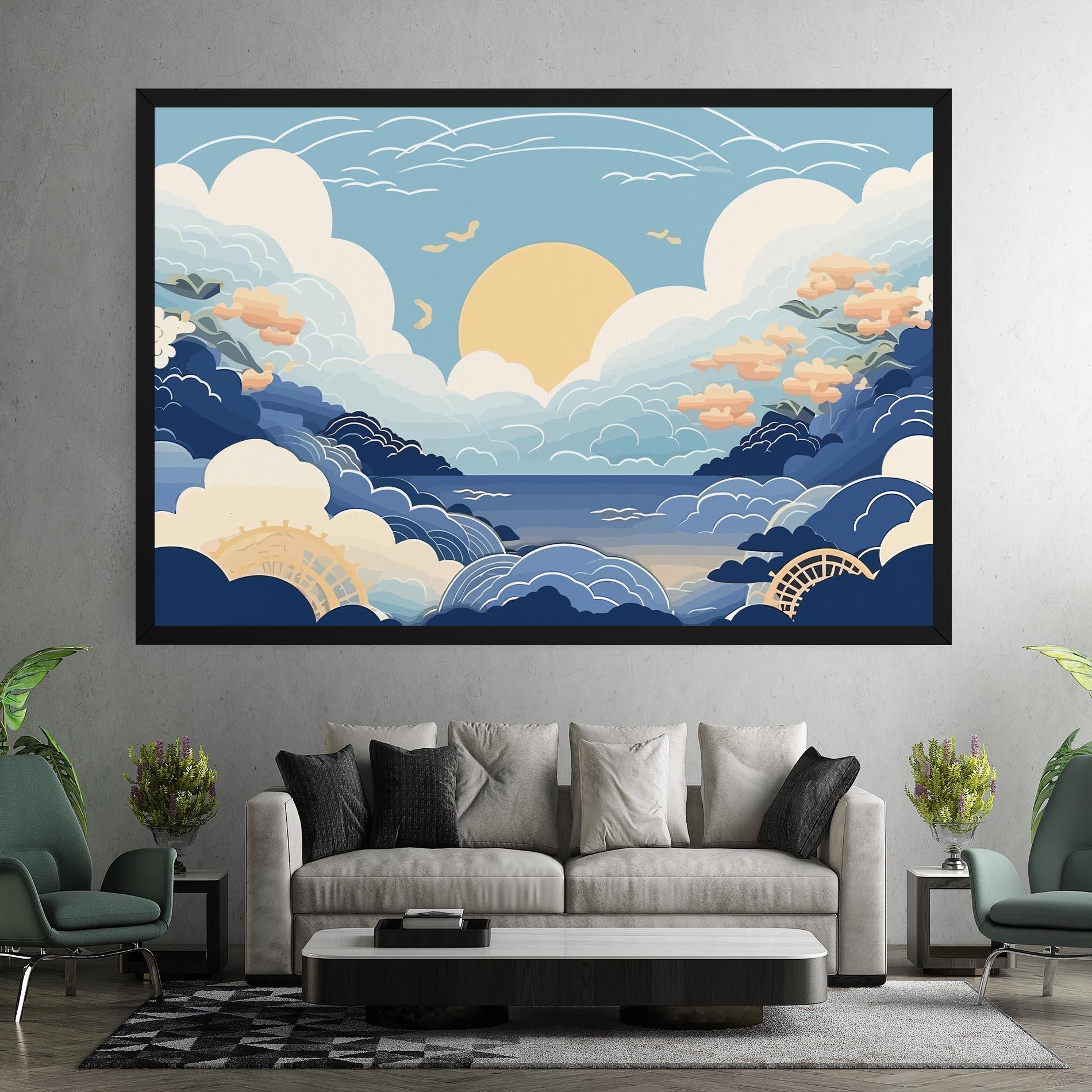 Leinwandbild Big White Clouds mockup 7