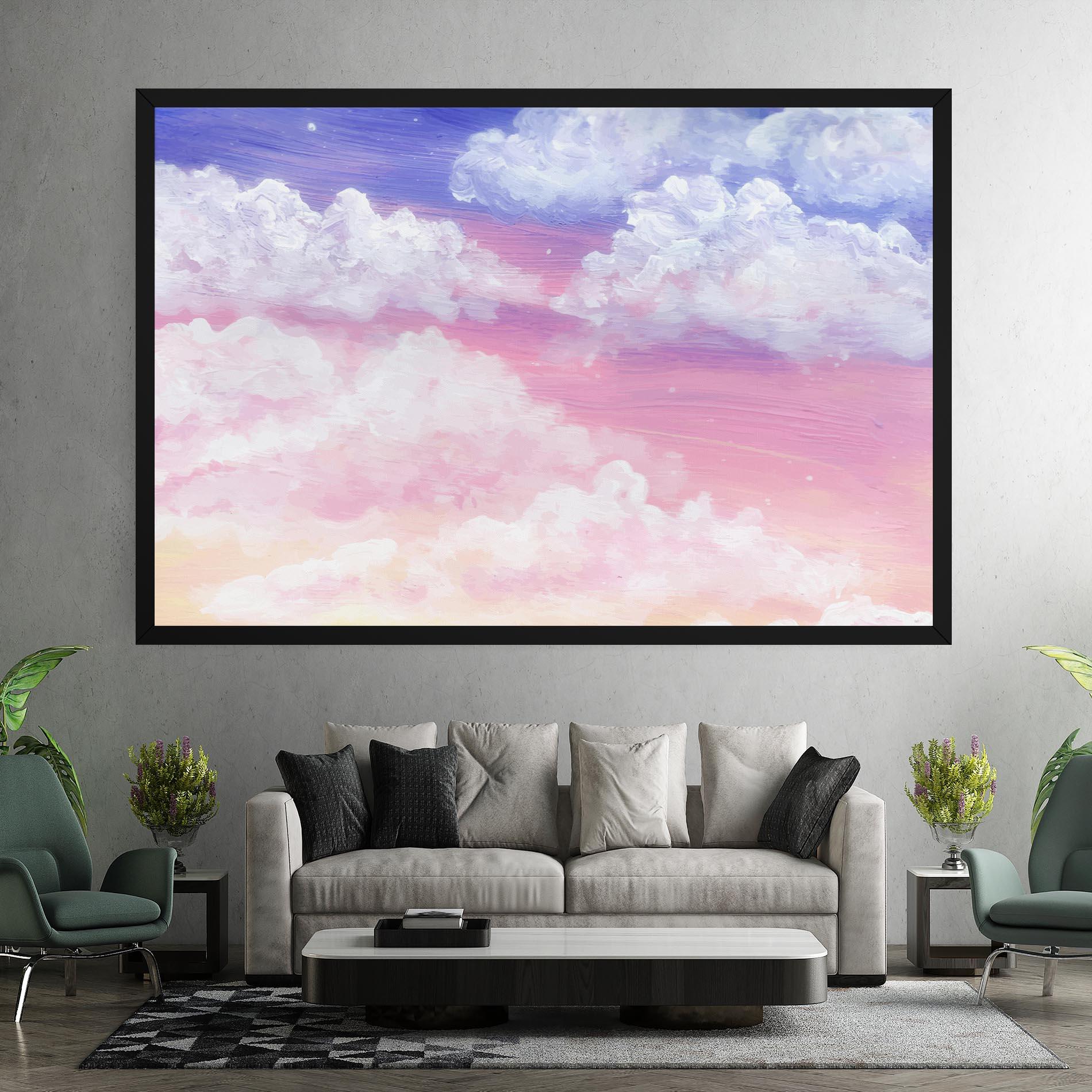 Leinwandbild Cloud Paint Texture mockup 7