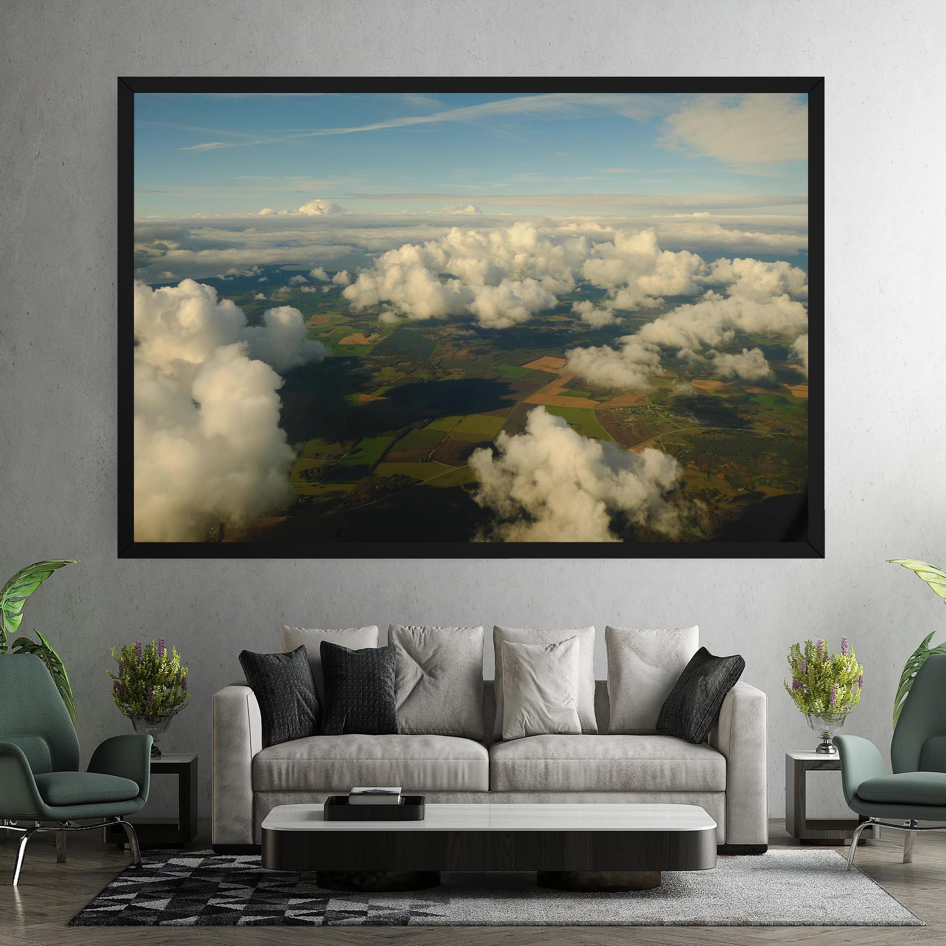 Leinwandbild Clouds View From Plane mockup 7