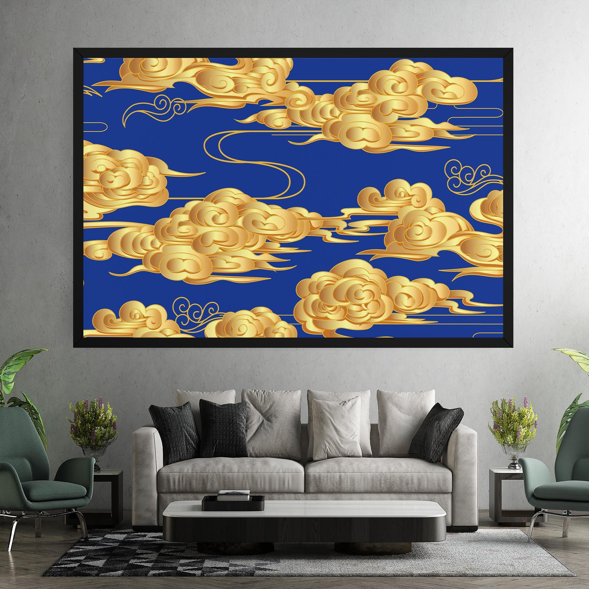 Leinwandbild Gold Clouds mockup 7