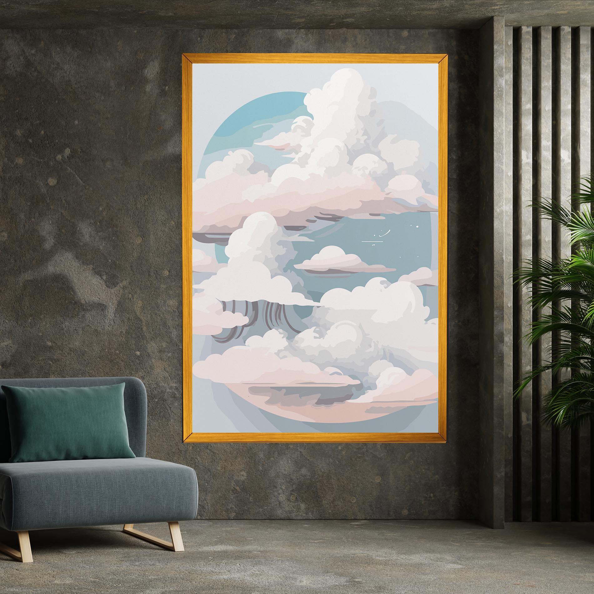 Leinwandbild Cloud White Art mockup 7