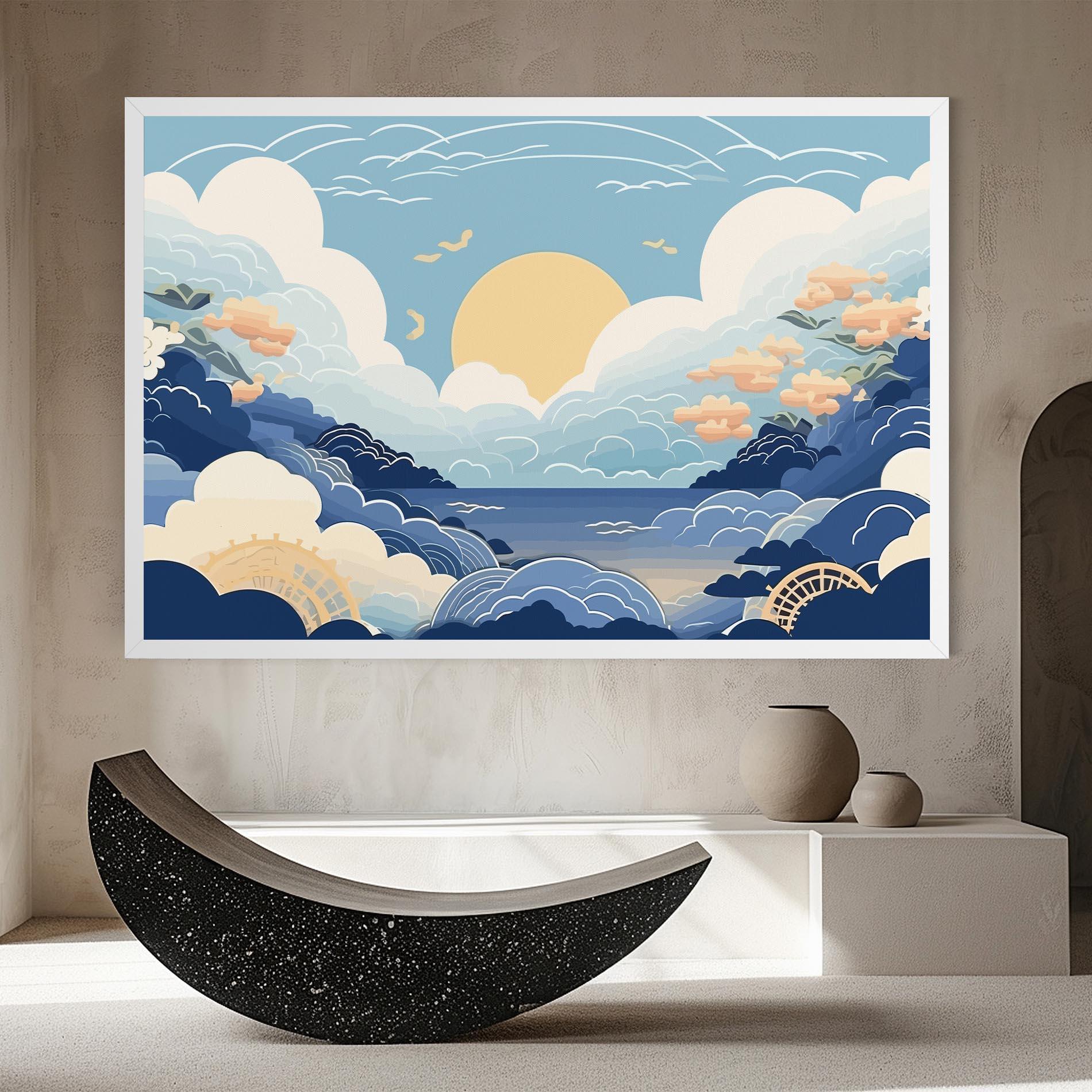 Leinwandbild Big White Clouds mockup 8