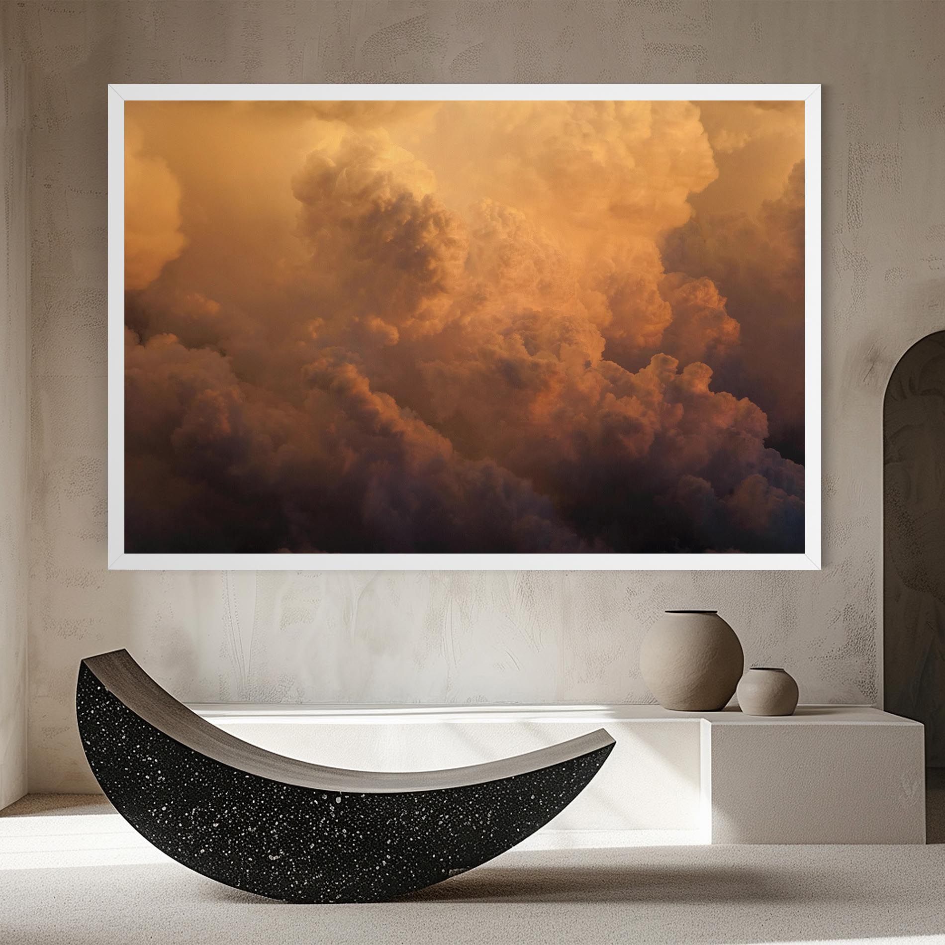 Brown Orange Clouds mockup 8