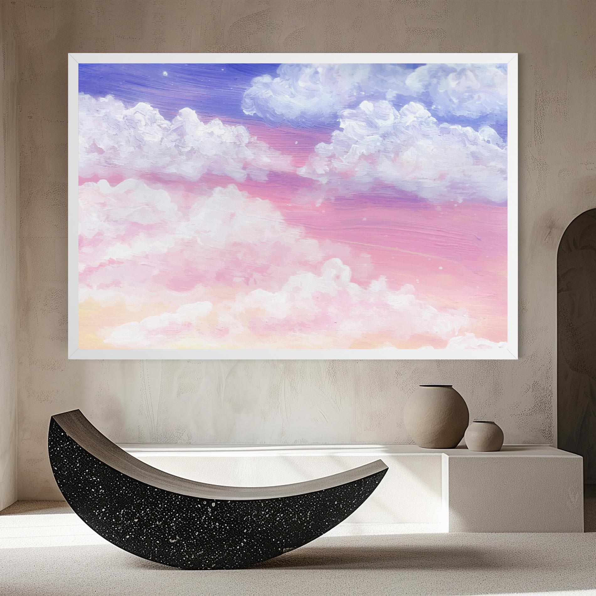 Leinwandbild Cloud Paint Texture mockup 8