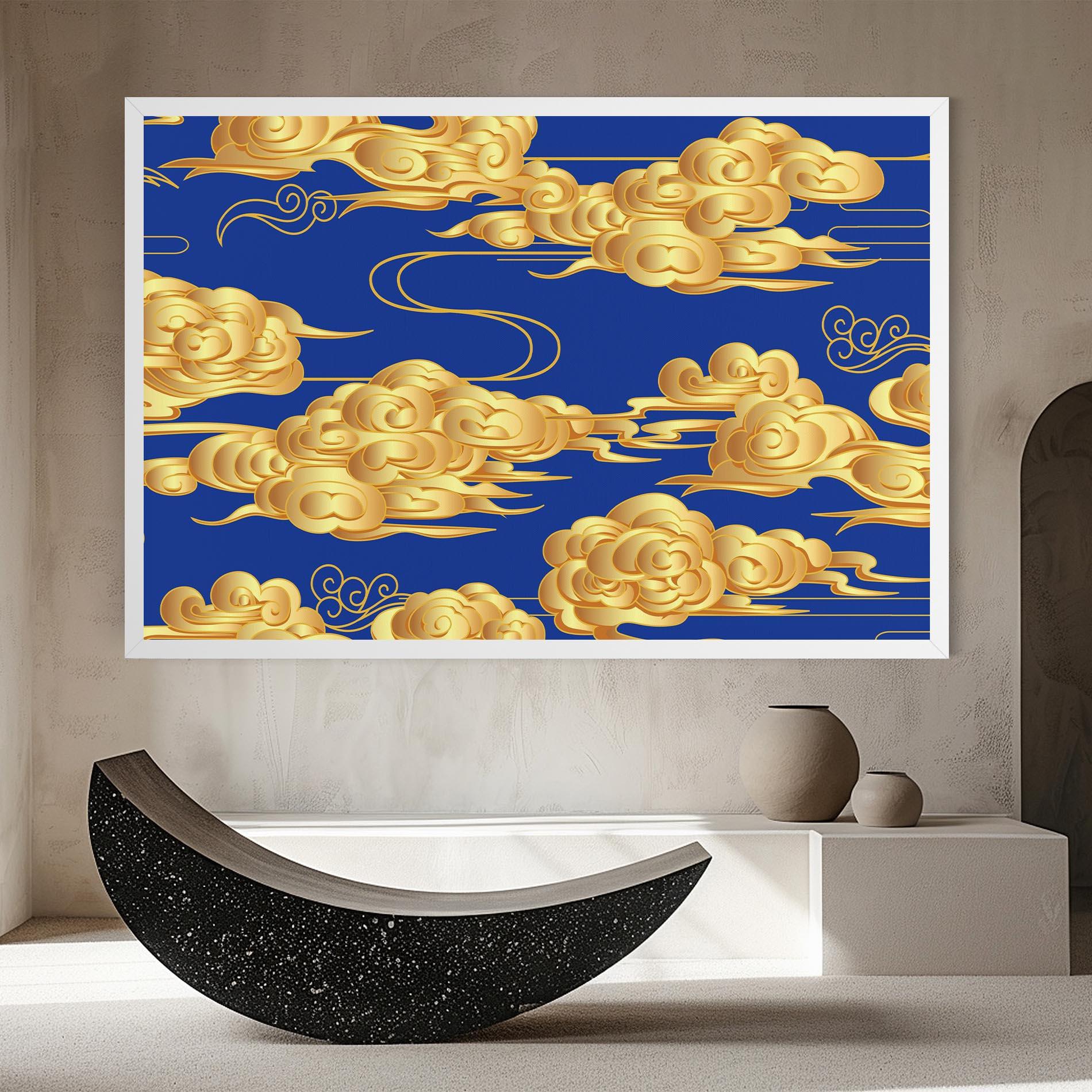 Leinwandbild Gold Clouds mockup 8