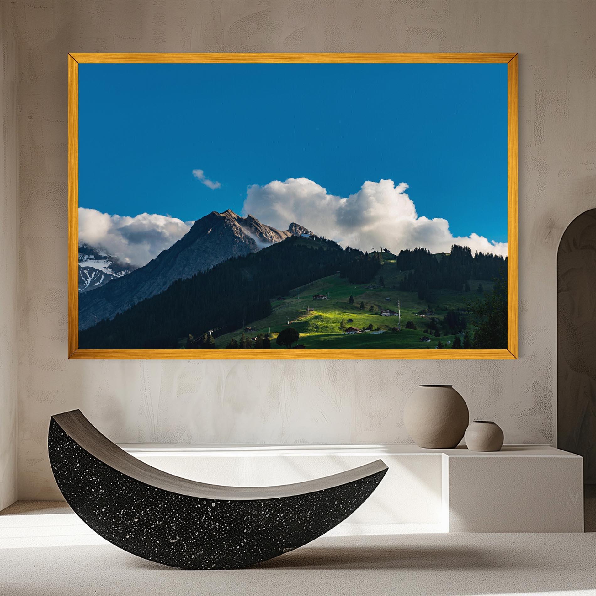 Leinwandbild Beautiful Mountain Cloud View mockup 8