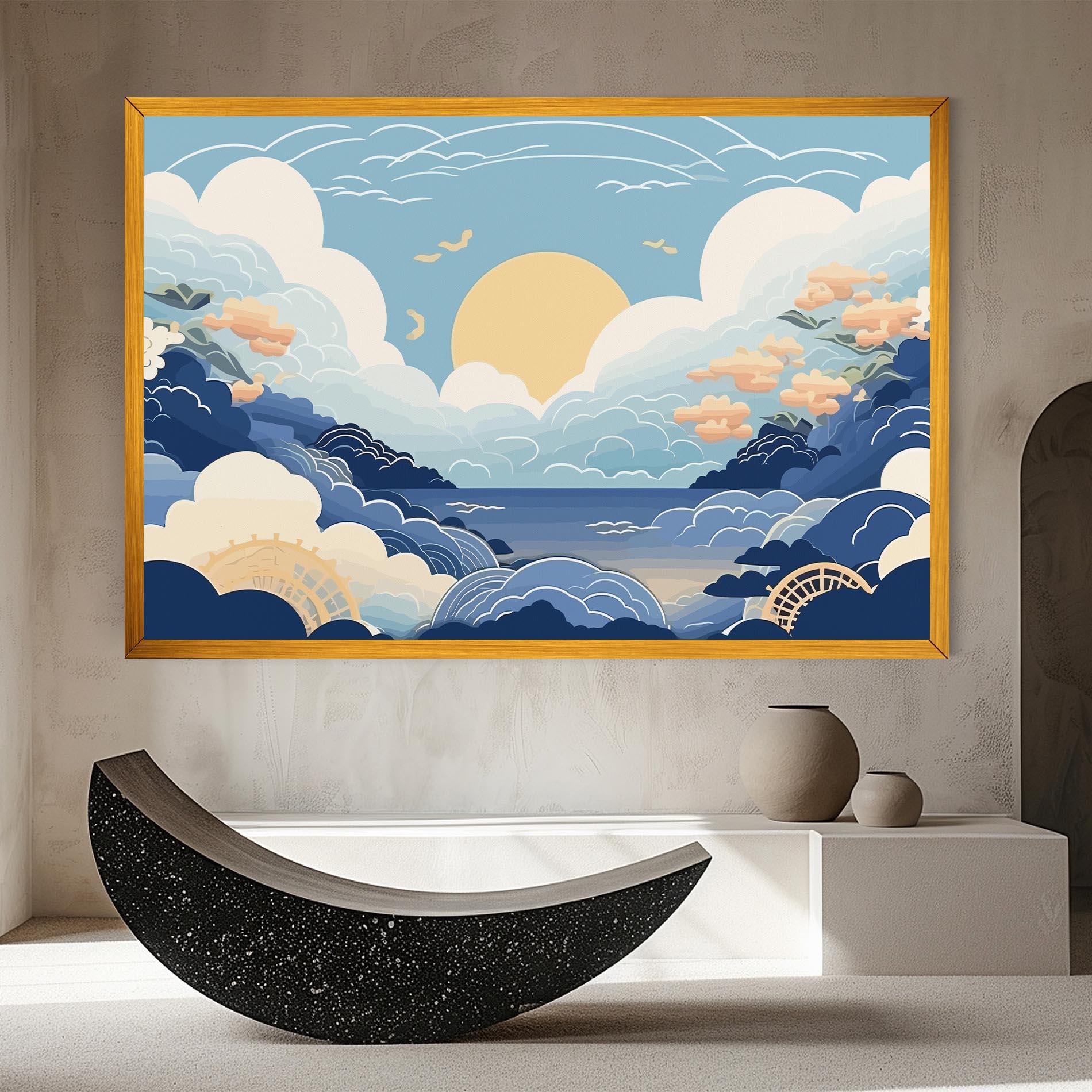 Leinwandbild Big White Clouds mockup 8