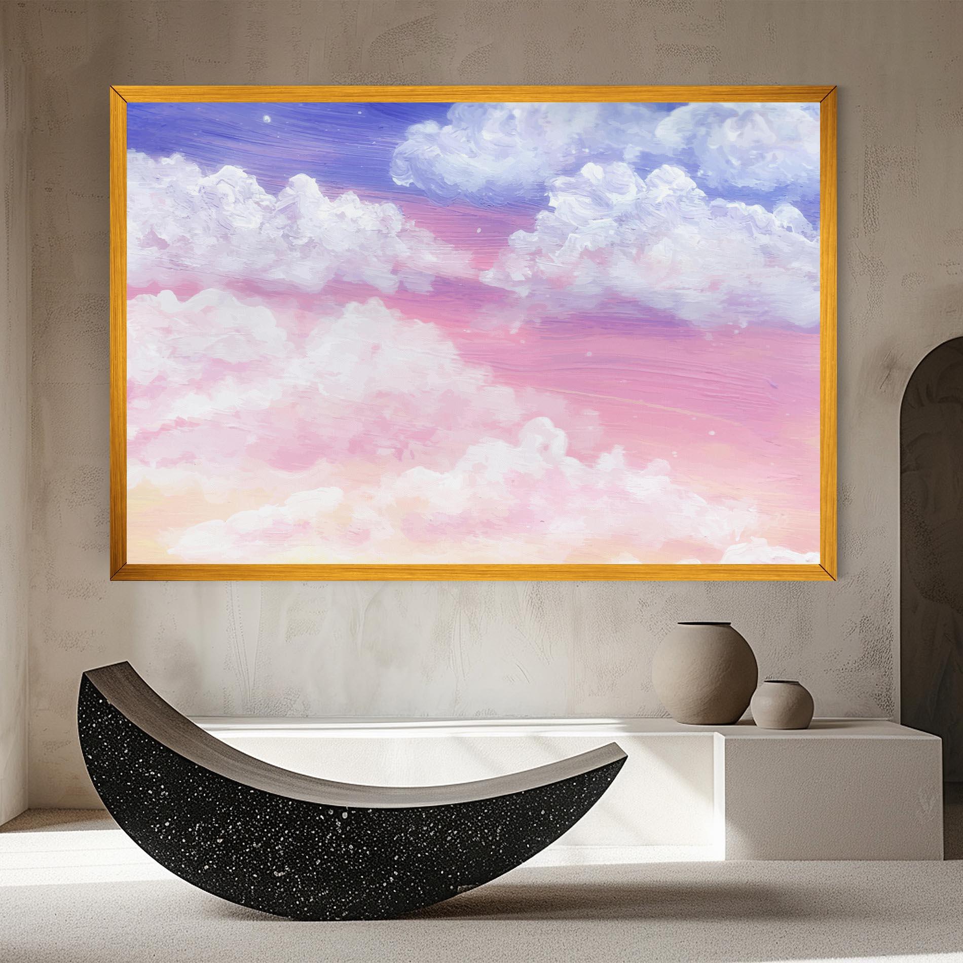 Leinwandbild Cloud Paint Texture mockup 8