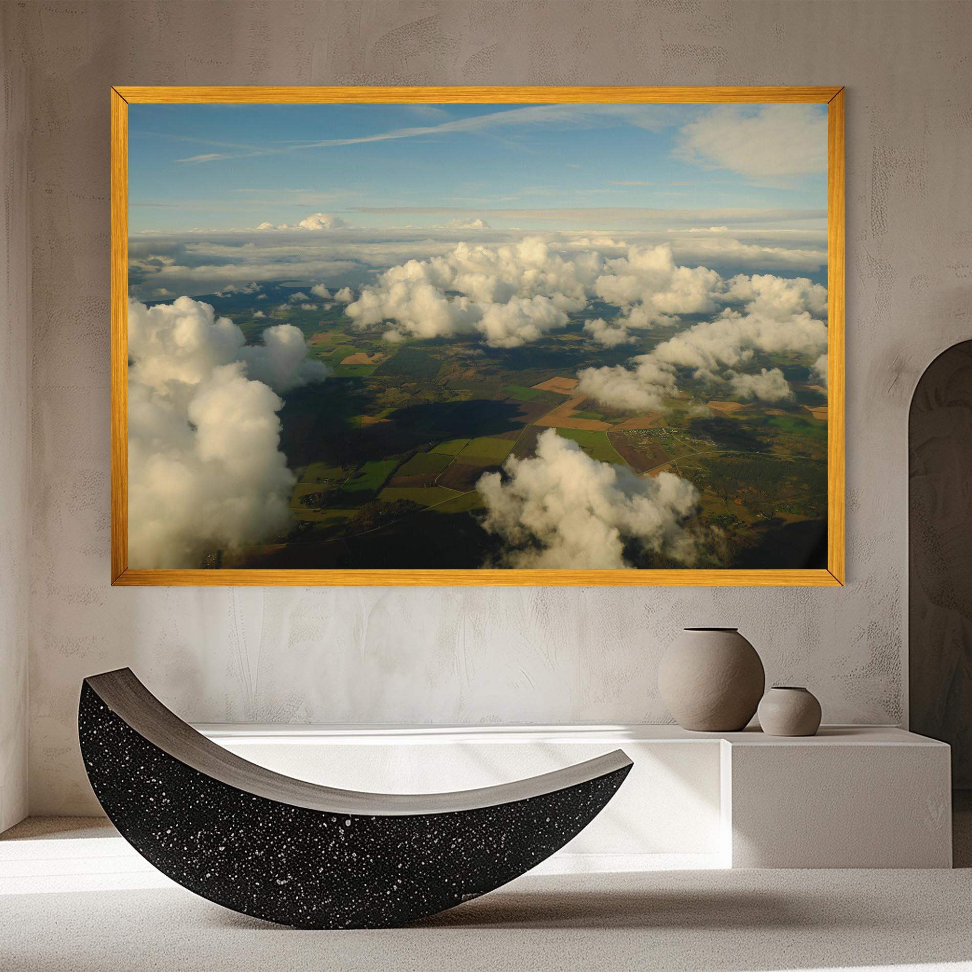 Leinwandbild Clouds View From Plane mockup 8