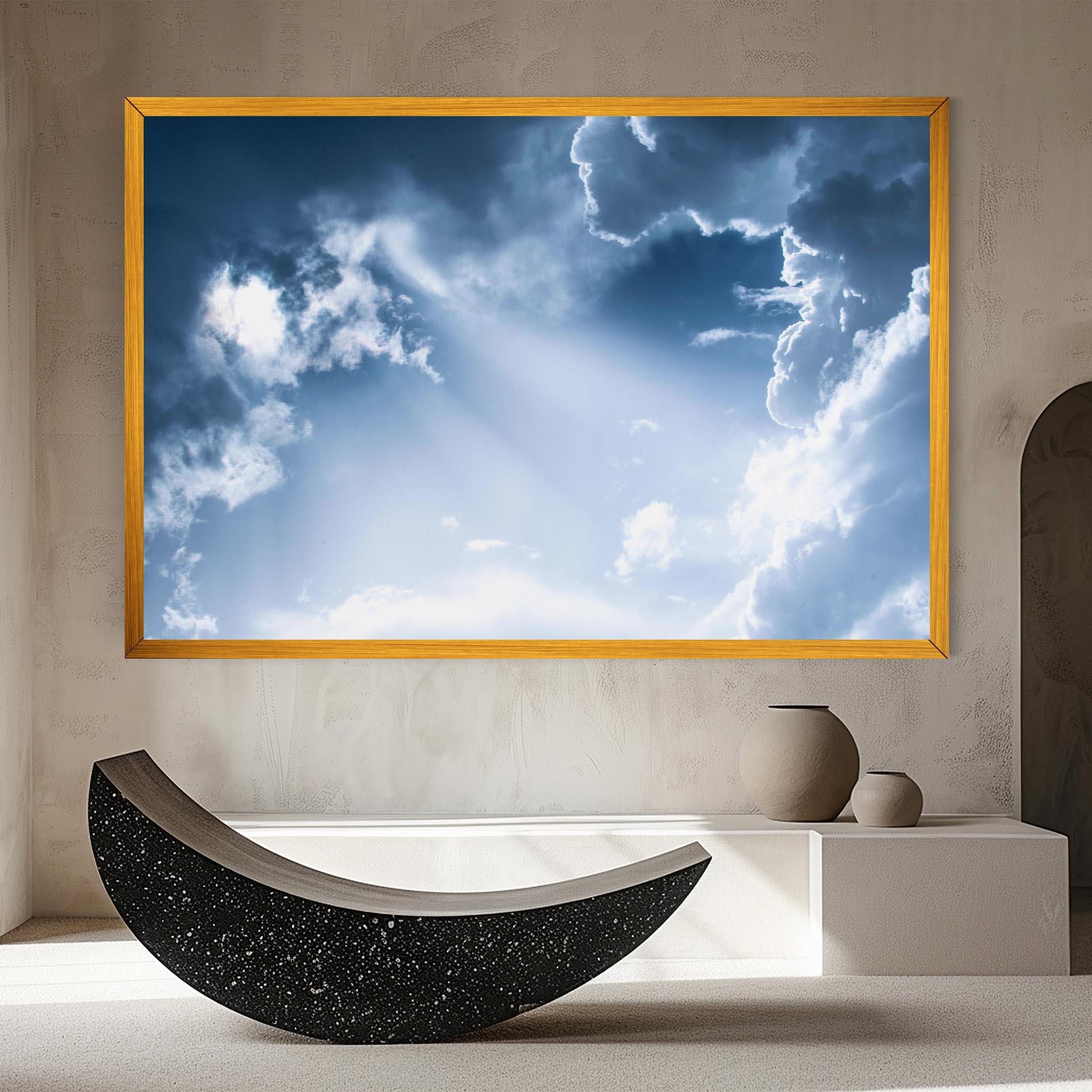 Leinwandbild Dark Blue Sky mockup 8