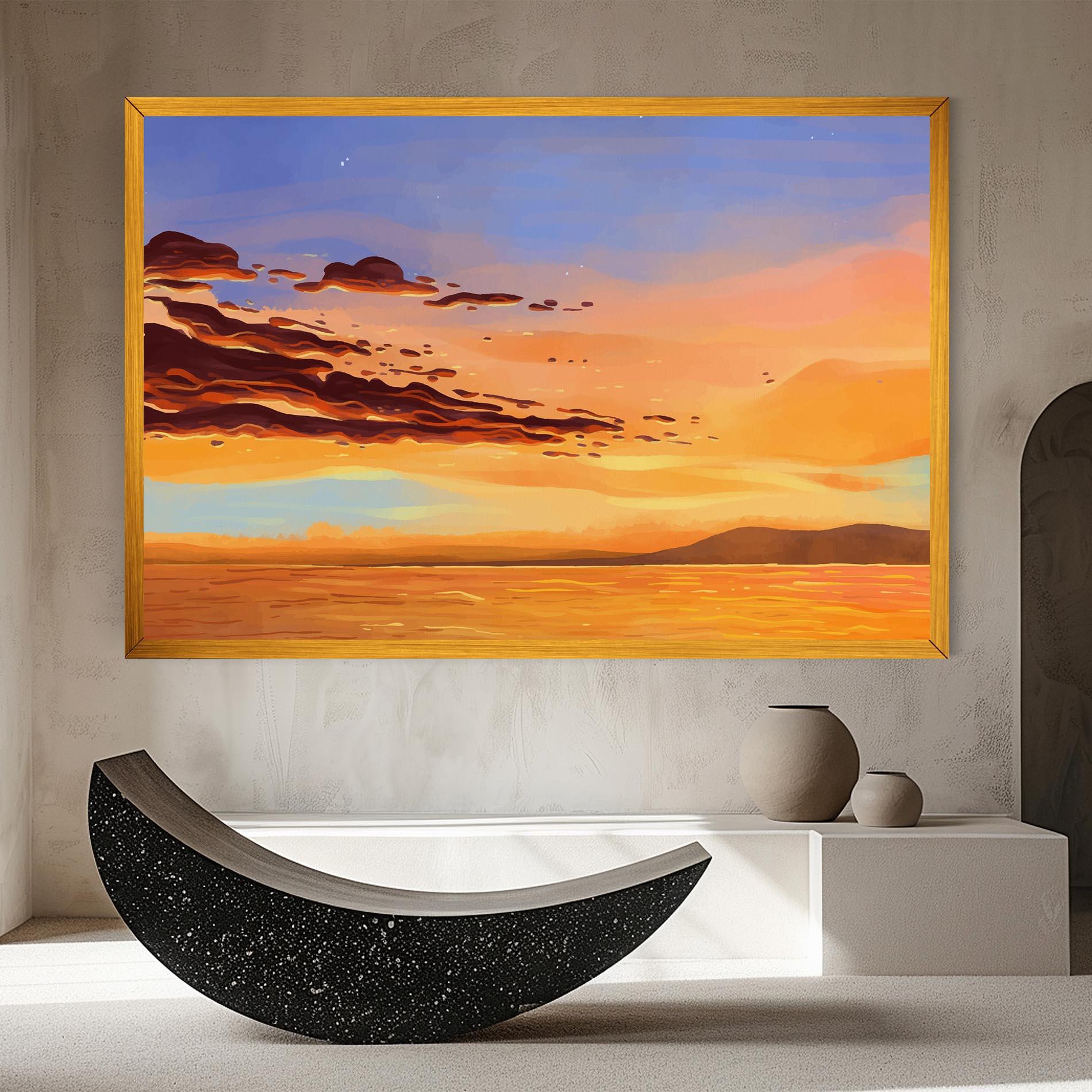 Leinwandbild Dark Cloud Sunset mockup 8