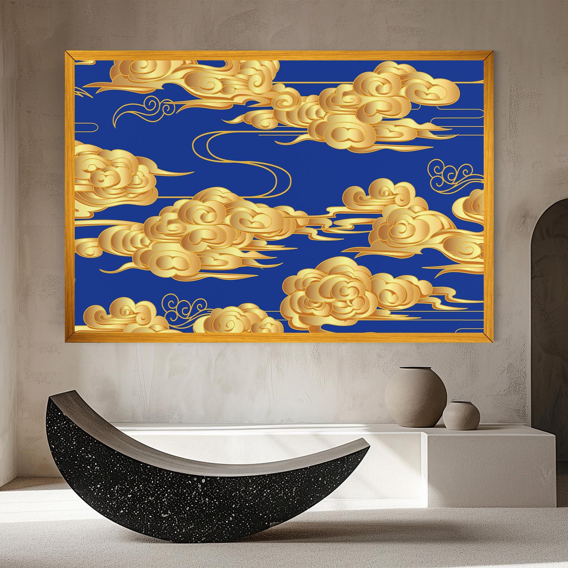 Leinwandbild Gold Clouds mockup 8