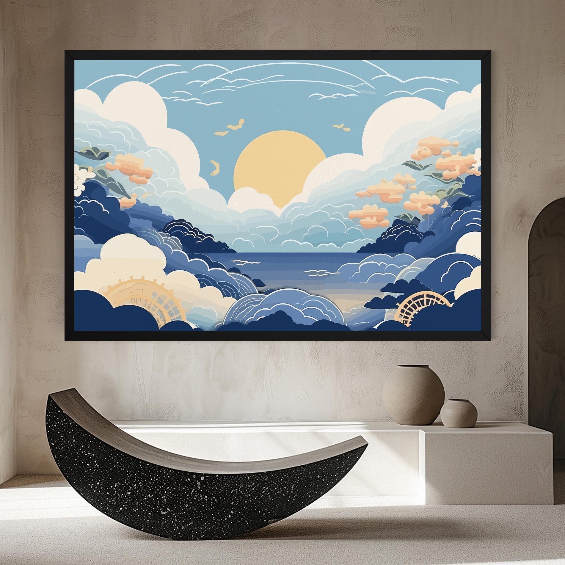 Leinwandbild Big White Clouds mockup 8