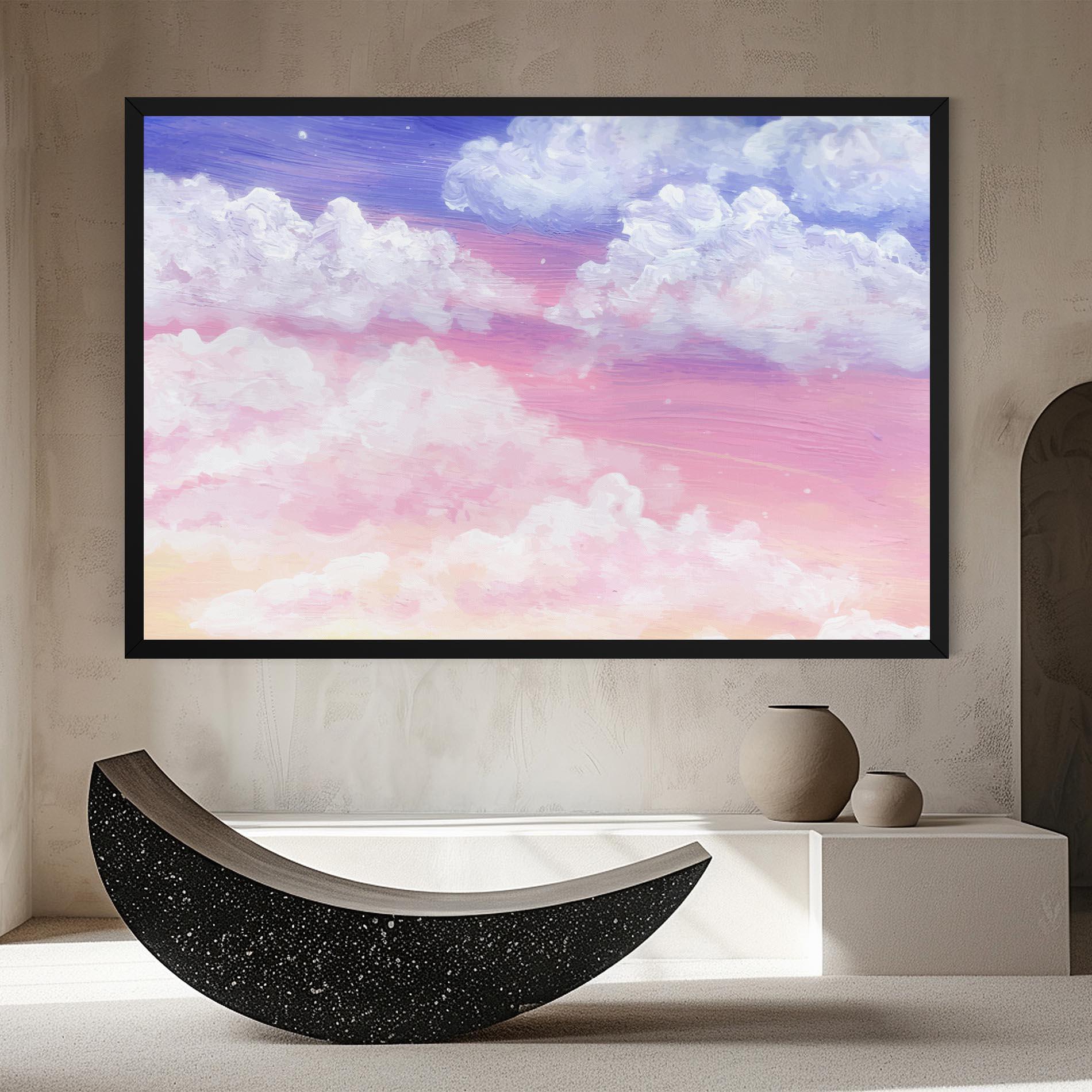 Leinwandbild Cloud Paint Texture mockup 8