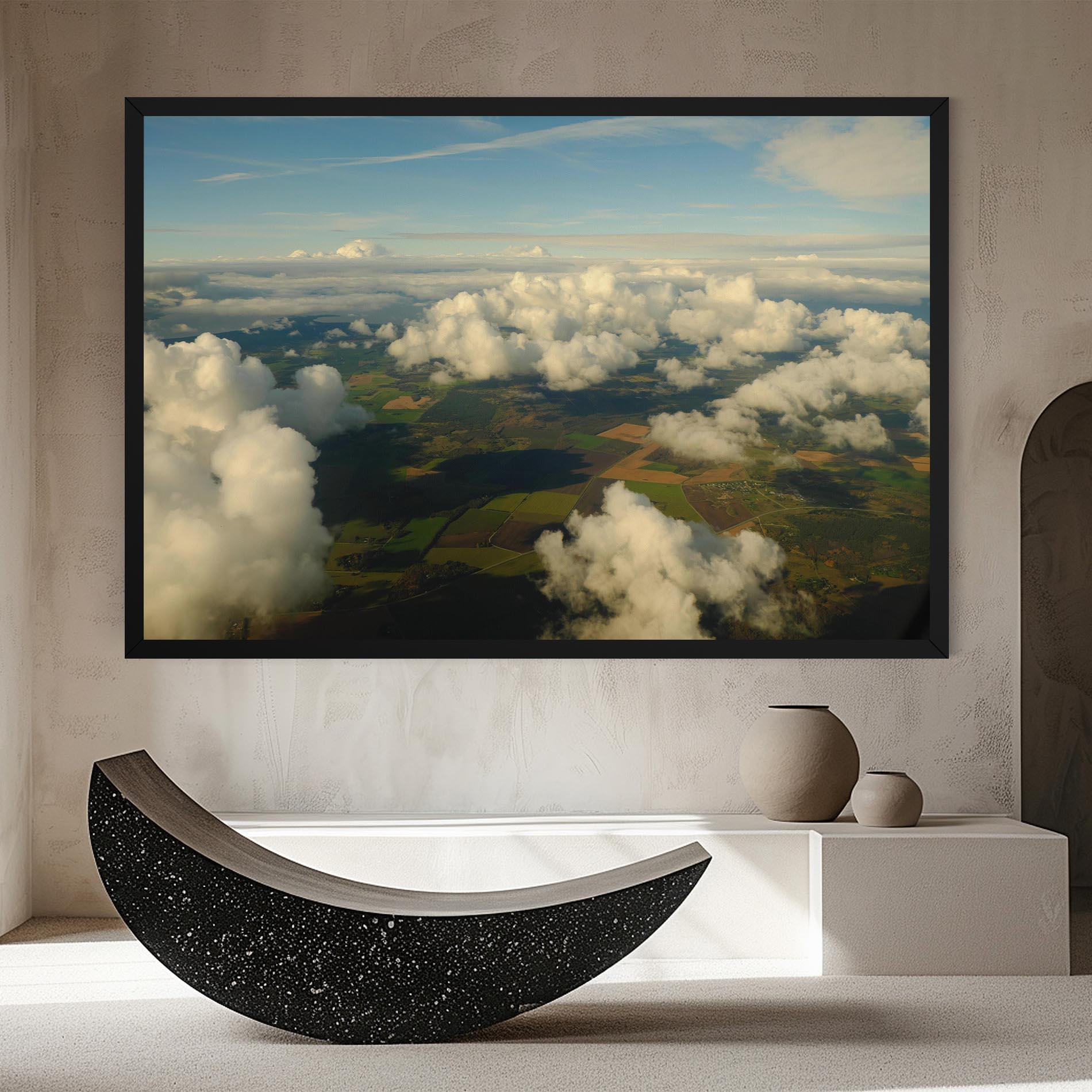 Leinwandbild Clouds View From Plane mockup 8