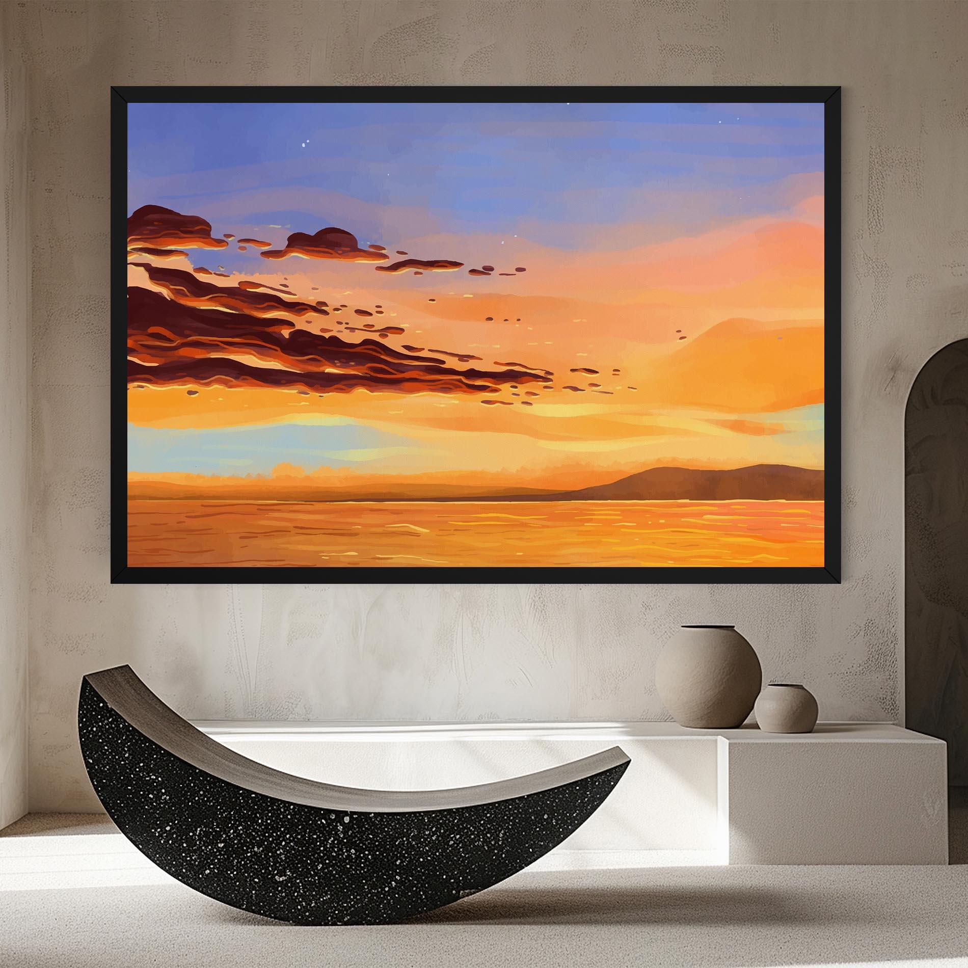 Leinwandbild Dark Cloud Sunset mockup 8