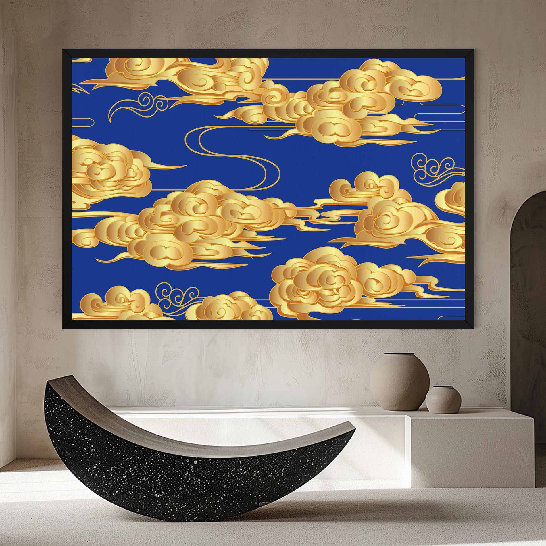 Leinwandbild Gold Clouds mockup 8