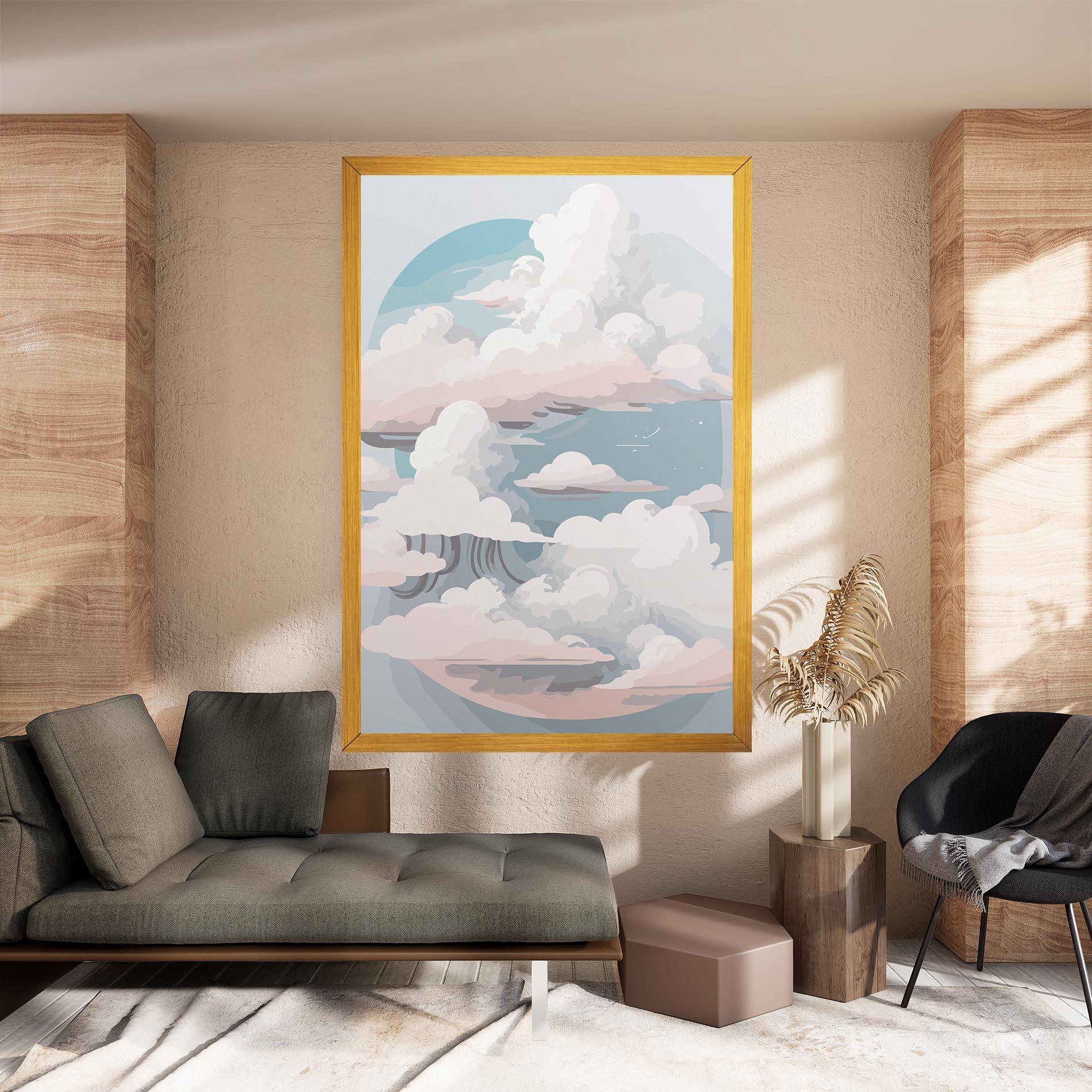 Leinwandbild Cloud White Art mockup 8