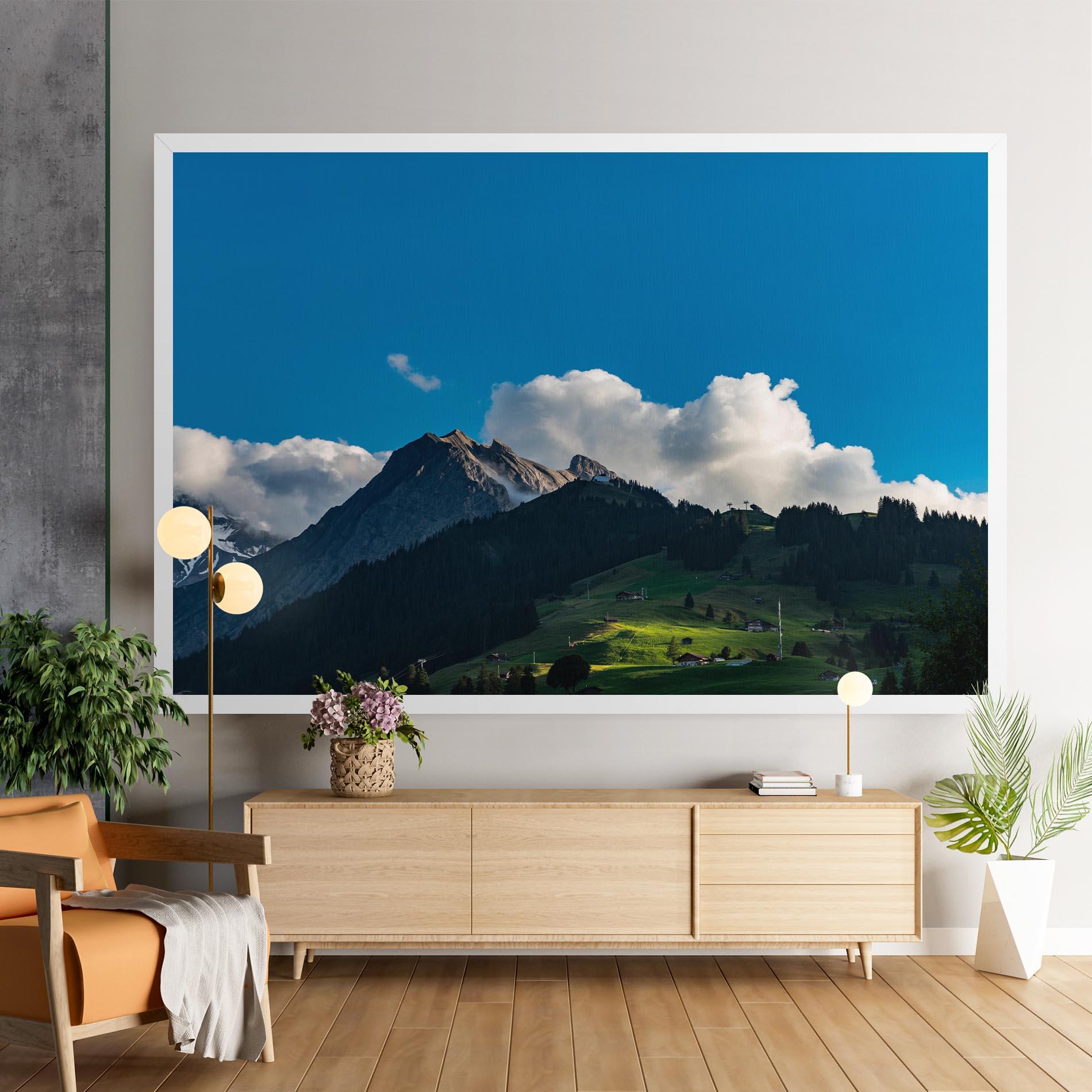 Leinwandbild Beautiful Mountain Cloud View mockup 9