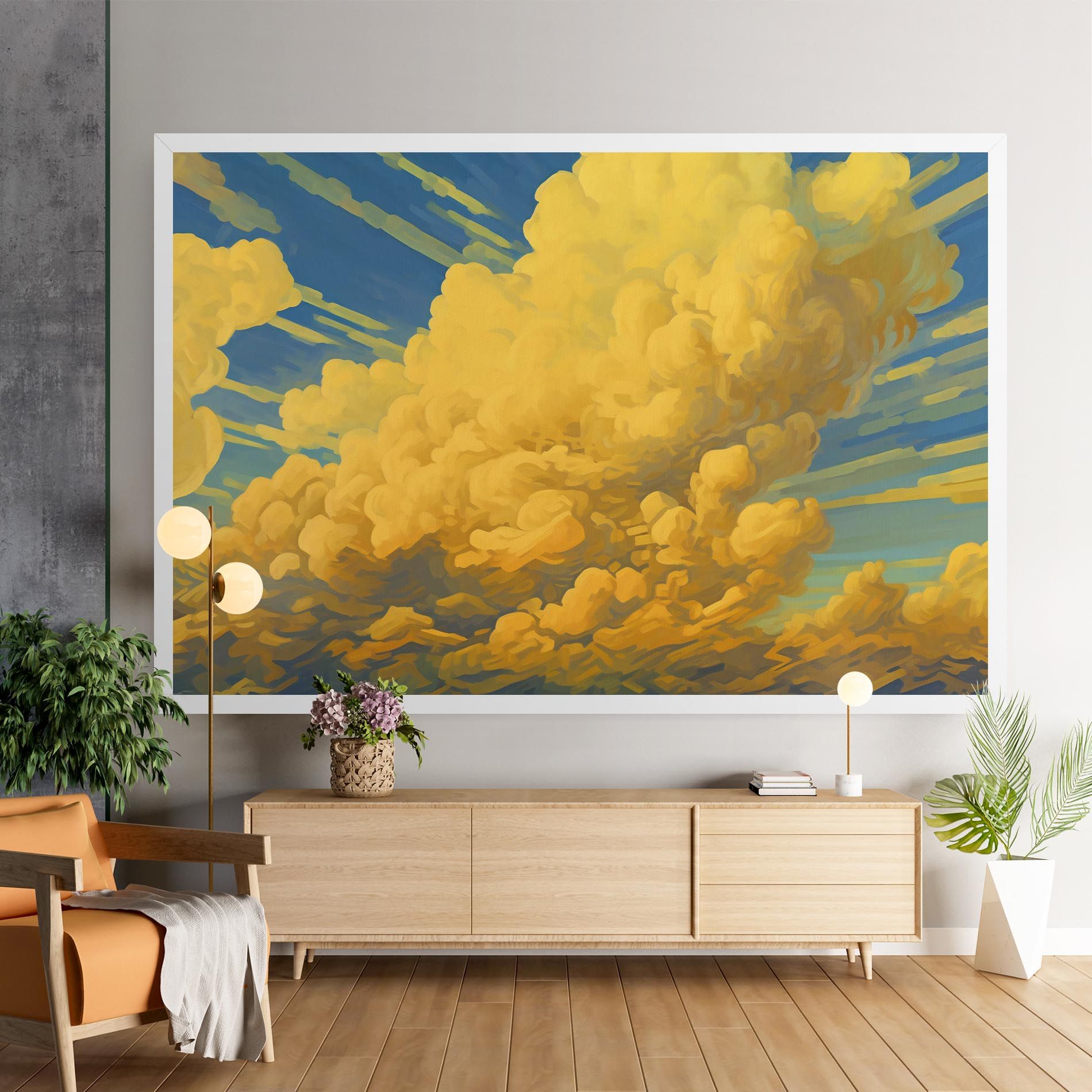 Big Yellow Cloud Art mockup 9