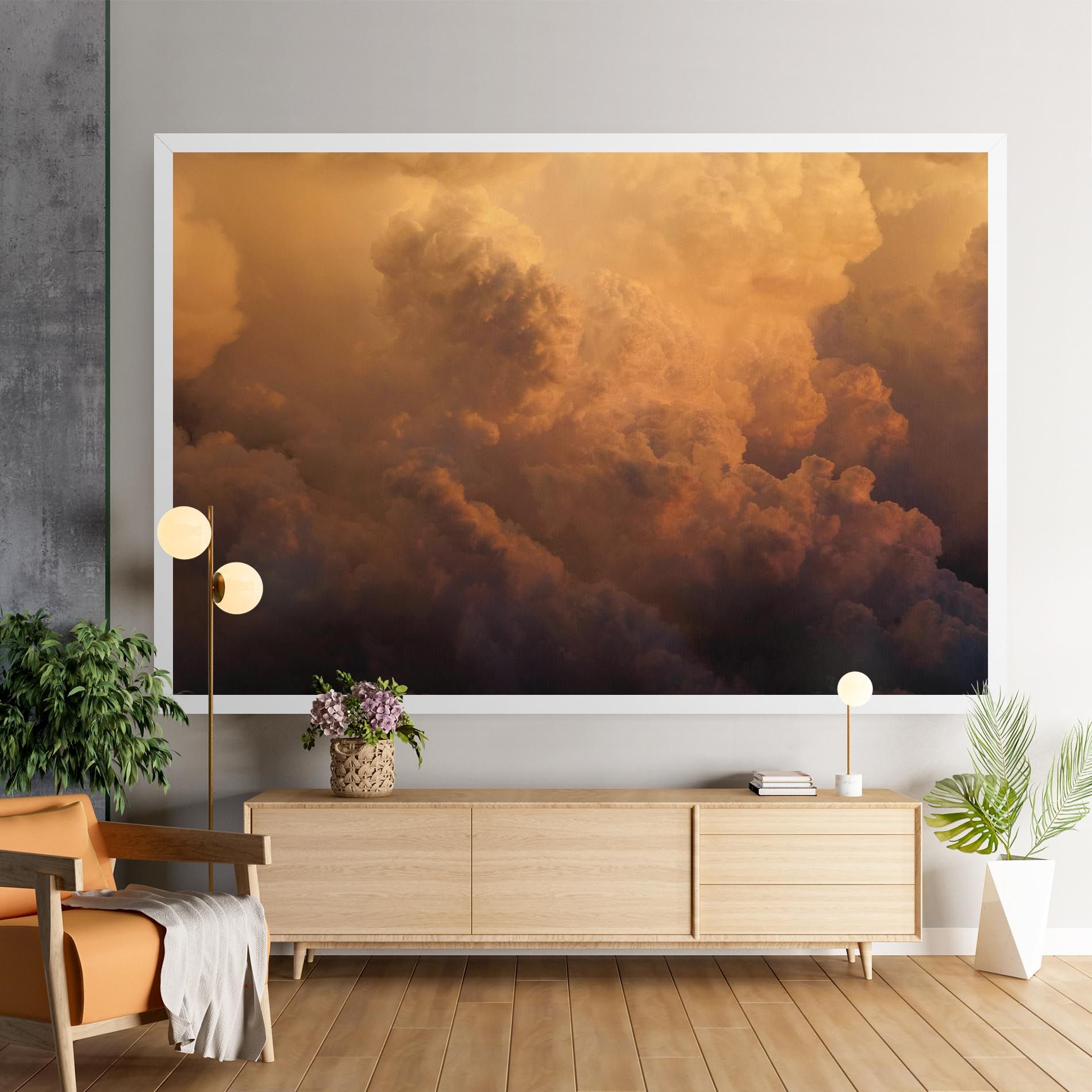 Brown Orange Clouds mockup 9