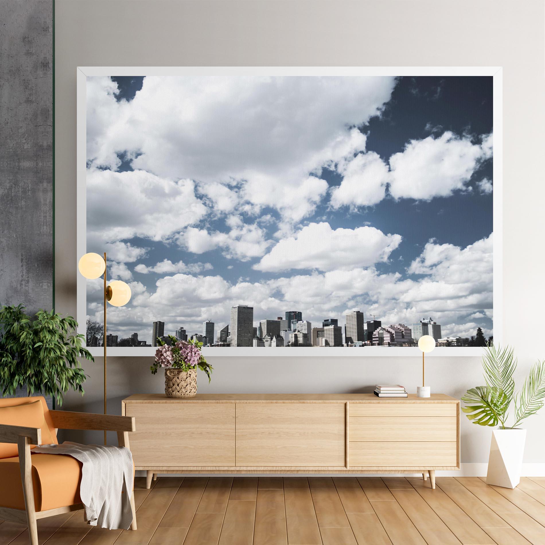 Leinwandbild Clouds Over City mockup 9