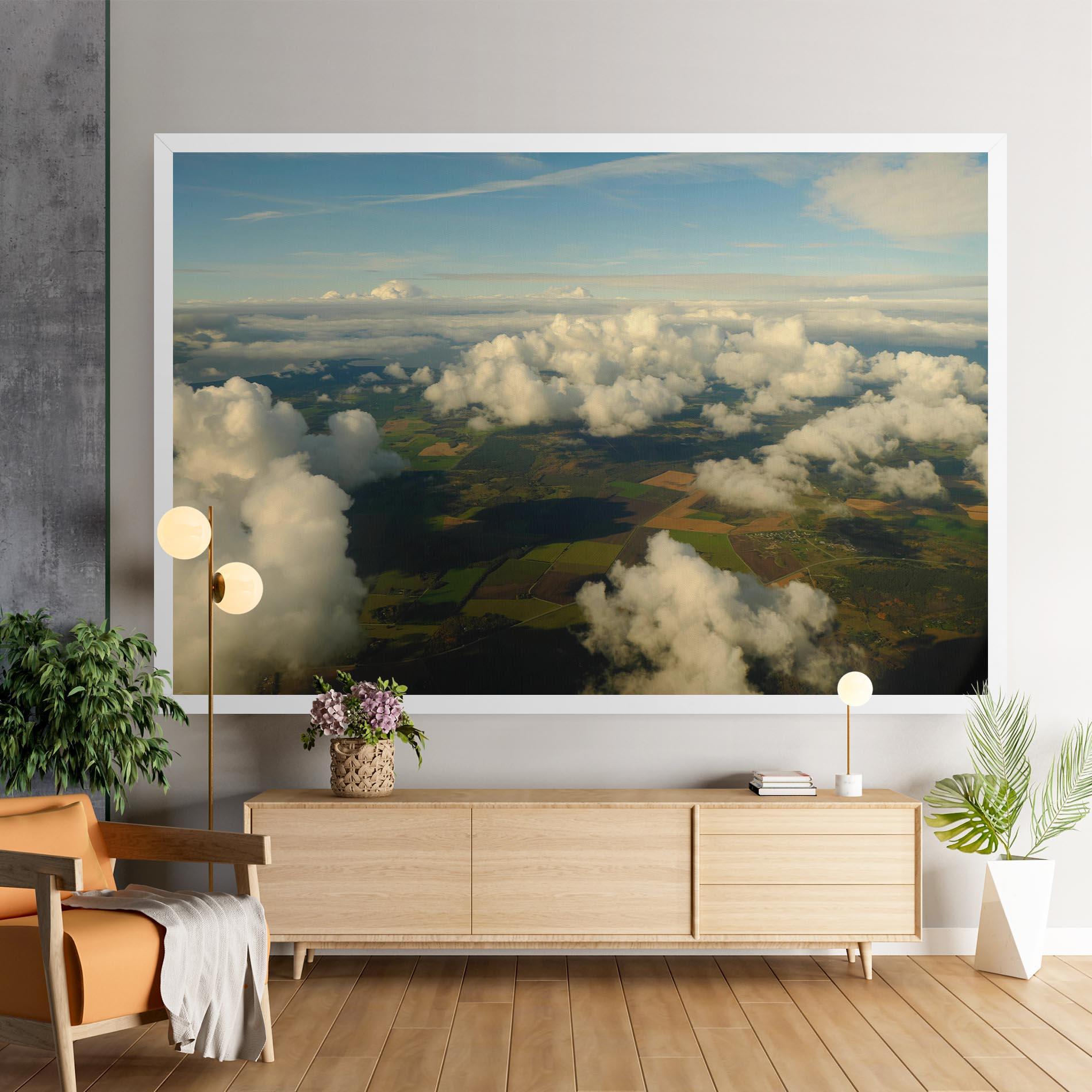 Leinwandbild Clouds View From Plane mockup 9