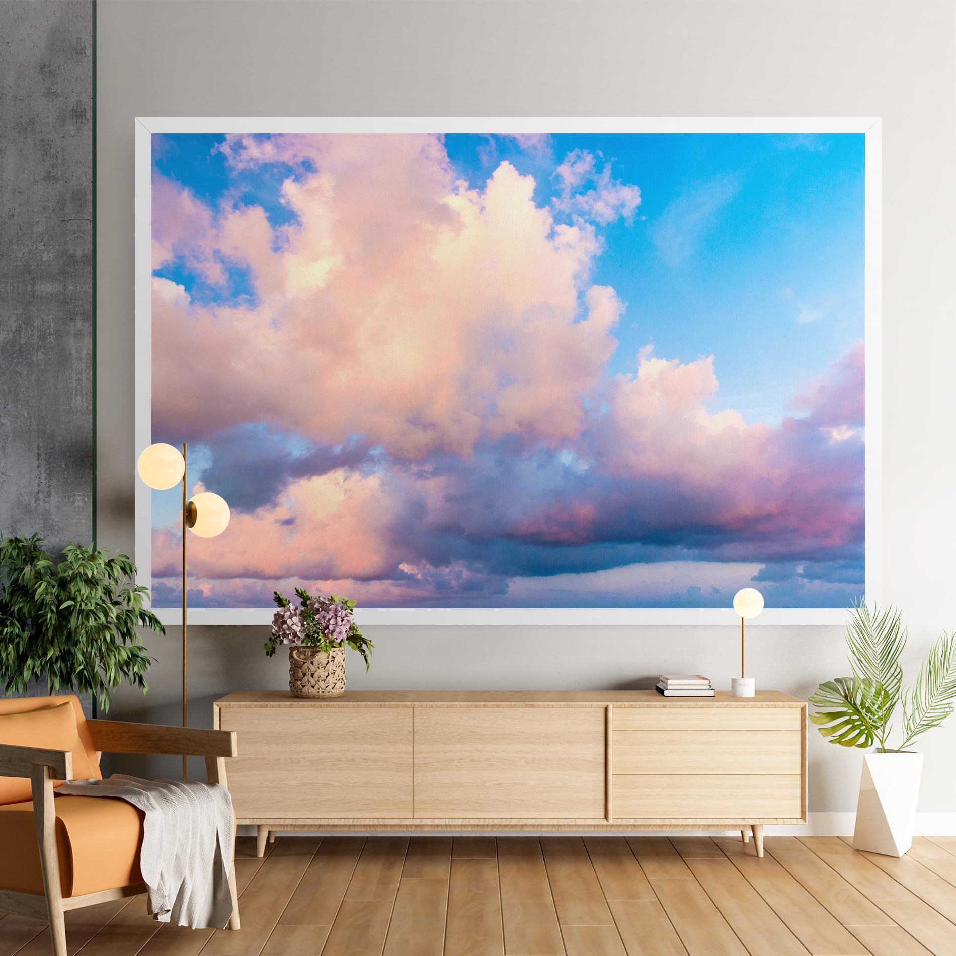 Dreamy Pink Clouds mockup 9
