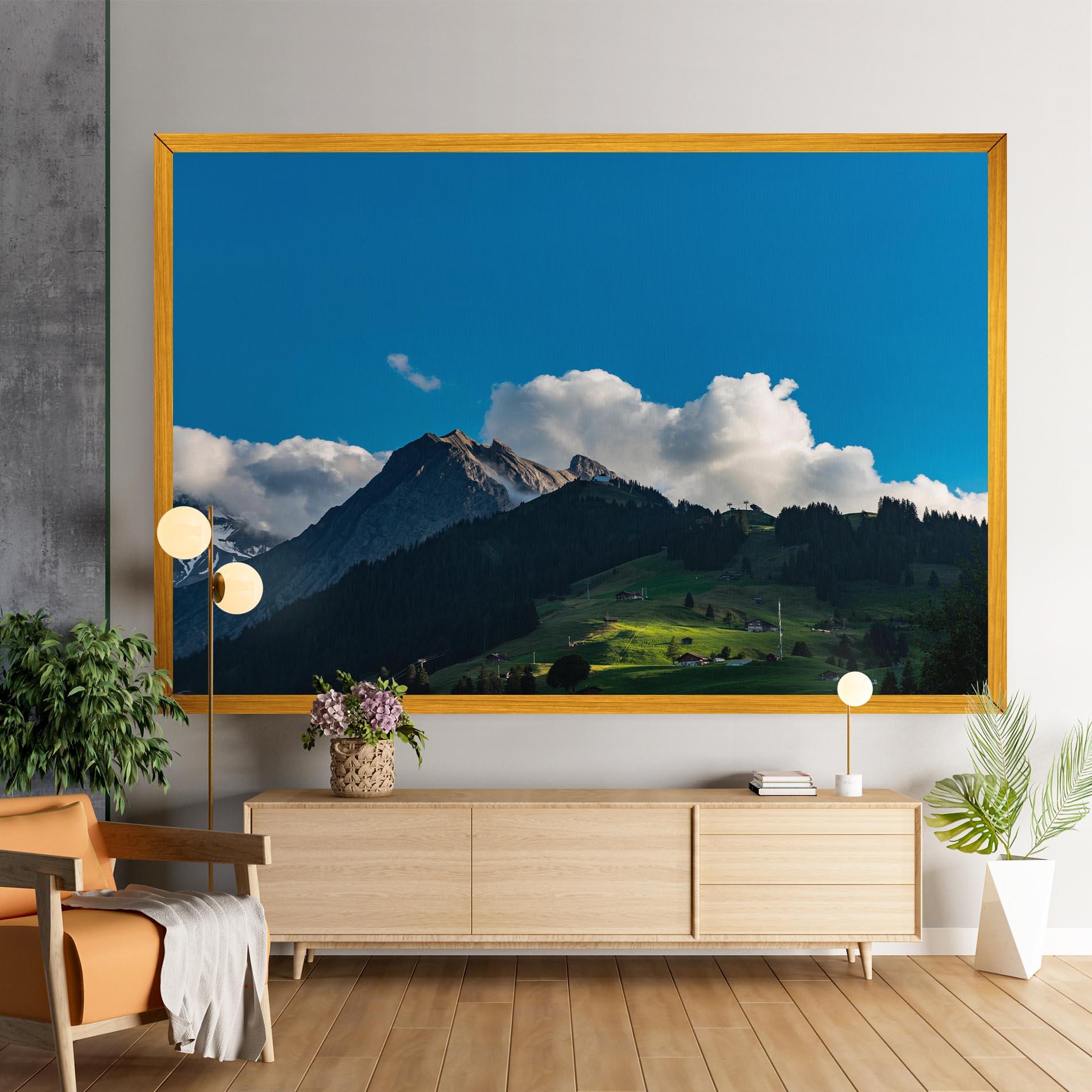 Leinwandbild Beautiful Mountain Cloud View mockup 9